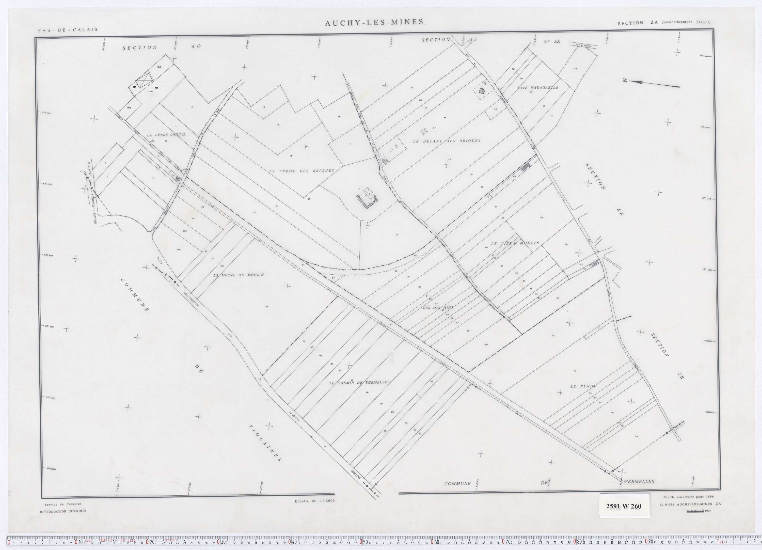 Auchy-les-Mines - Section ZA.