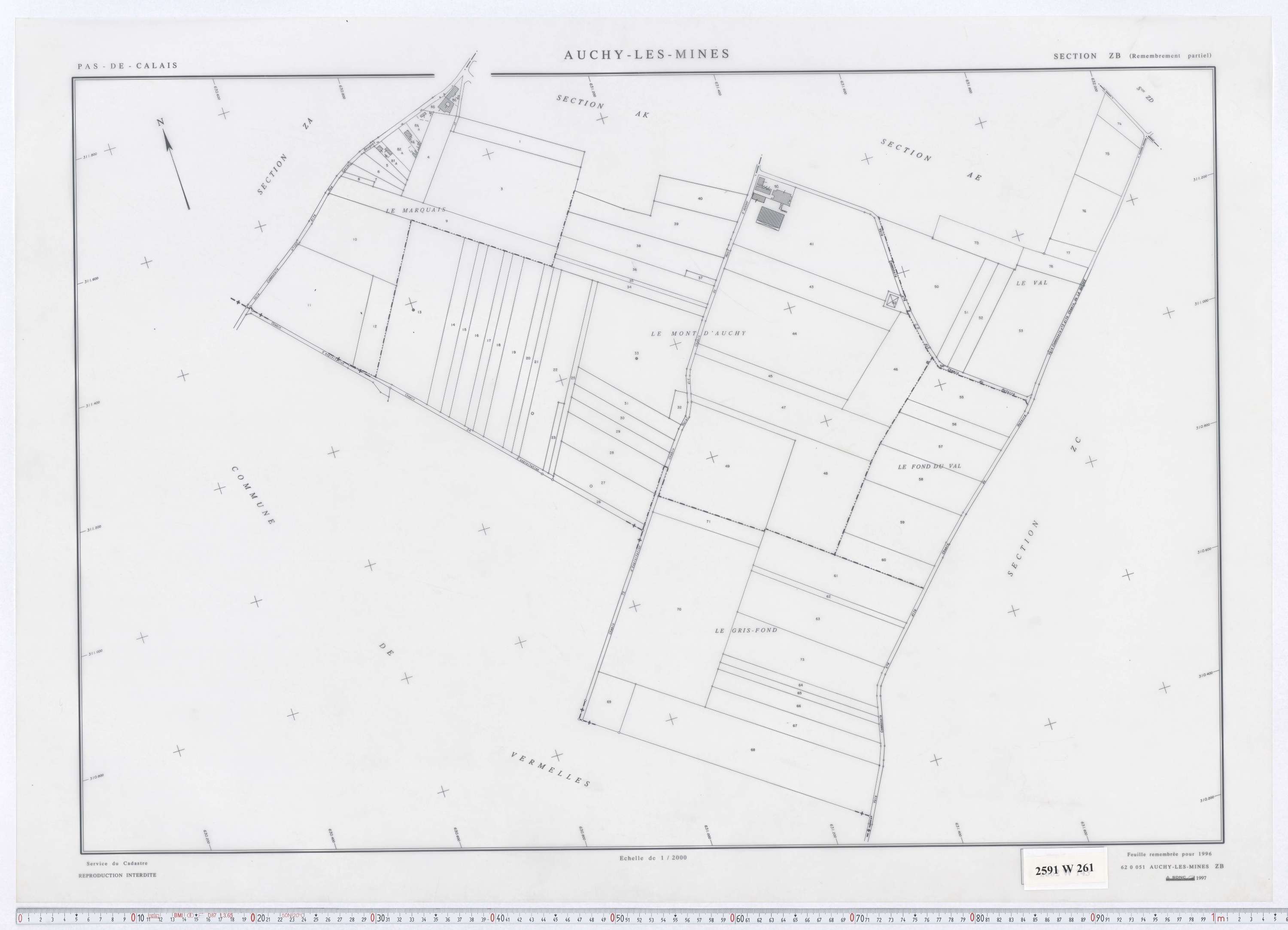 Auchy-les-Mines - Section ZB.