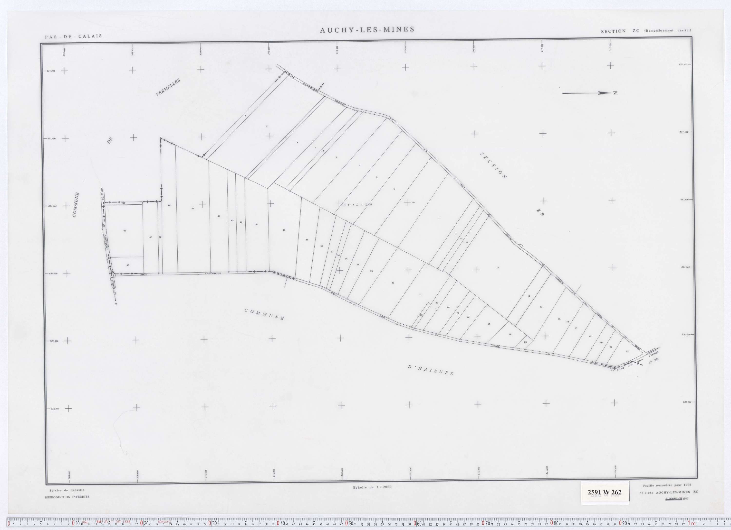 Auchy-les-Mines - Section ZC.