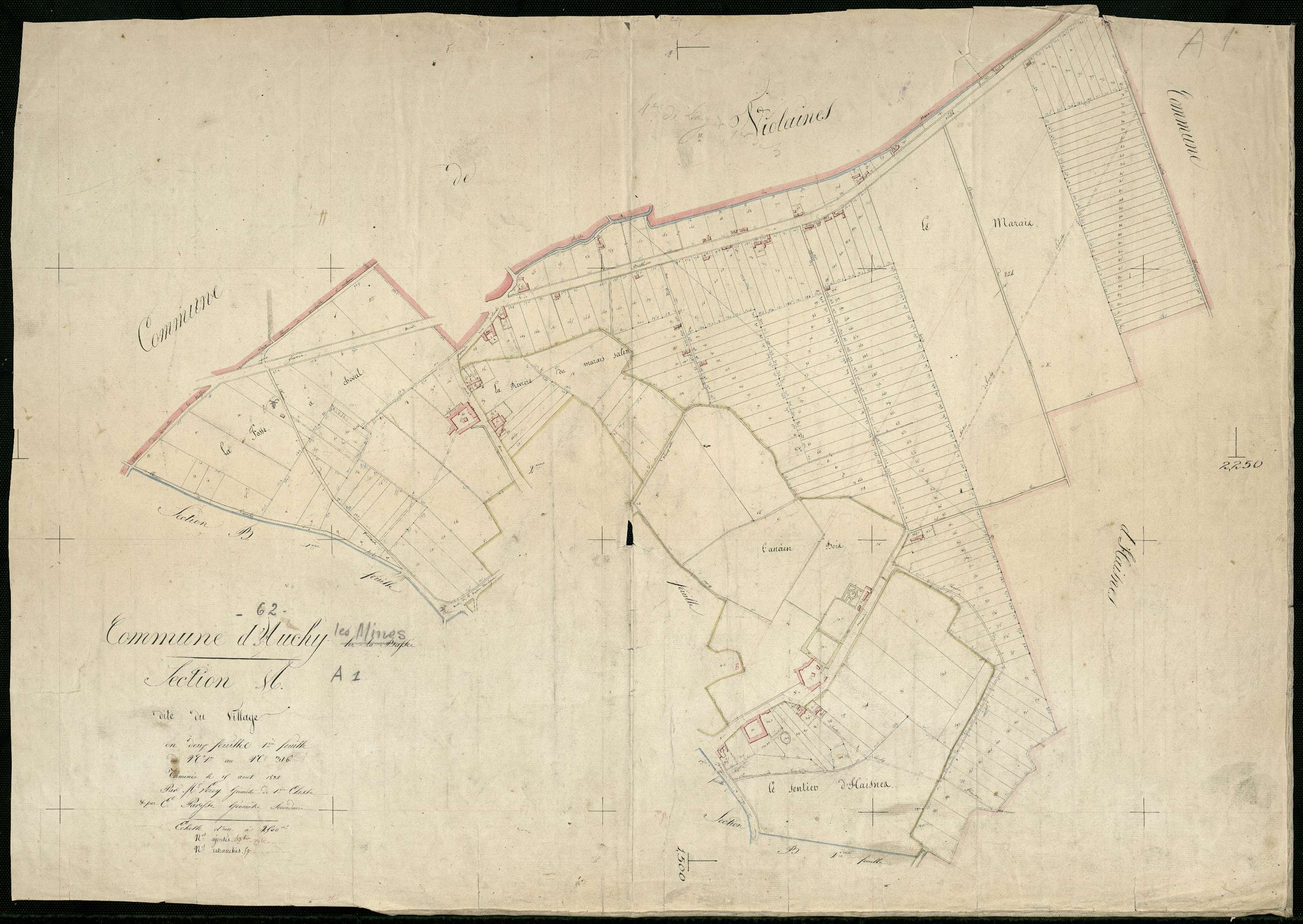 Auchy-les-Mines - Section A, 1re feuille