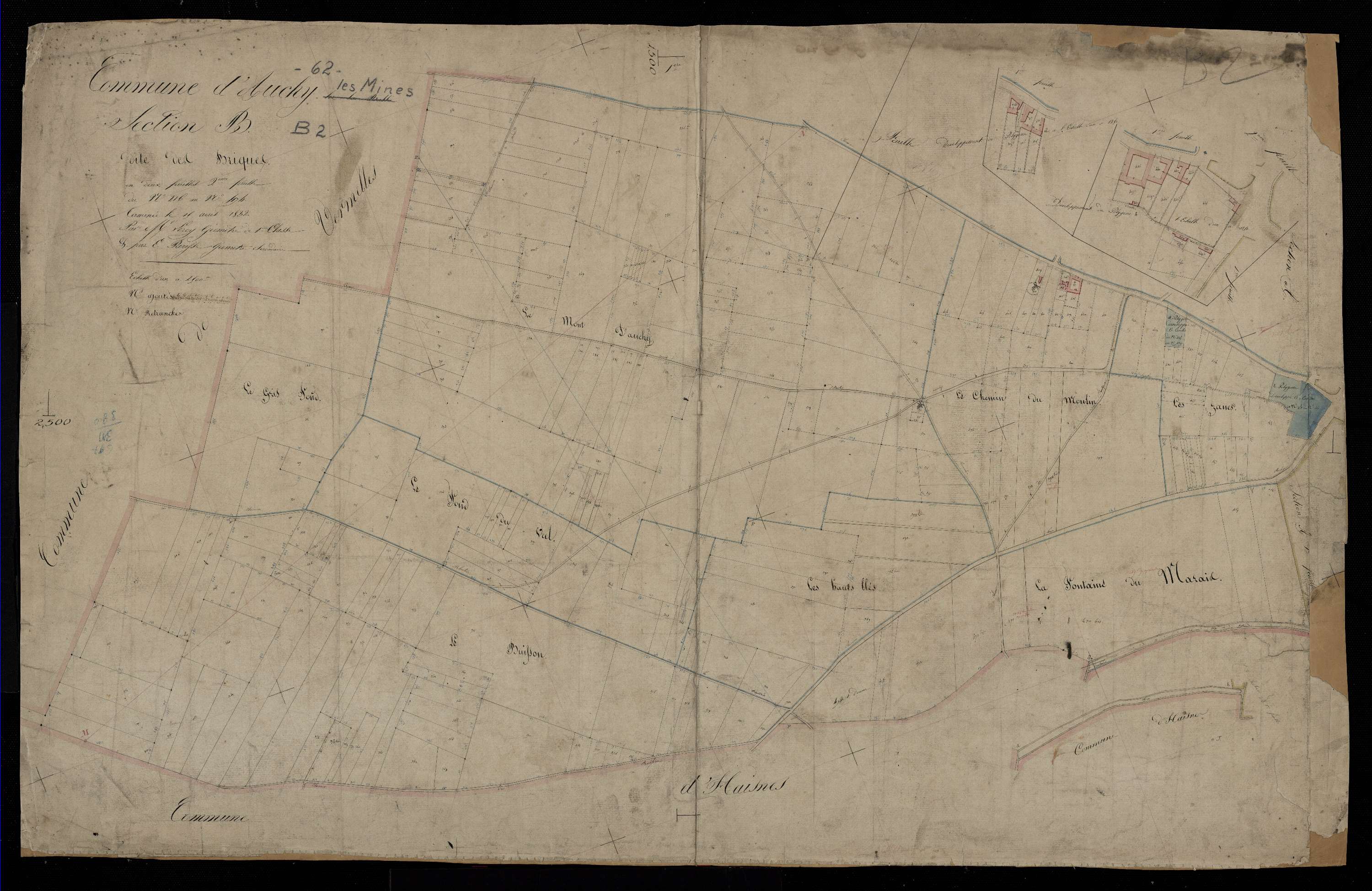 Auchy-les-Mines - Section B, 2e feuille