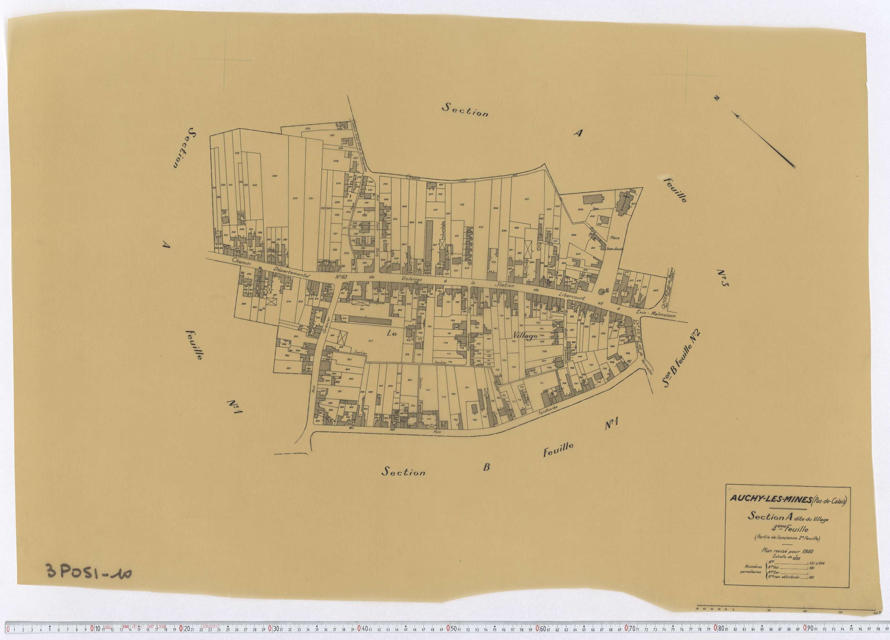 Auchy-les-Mines - Section A, feuille 4.
