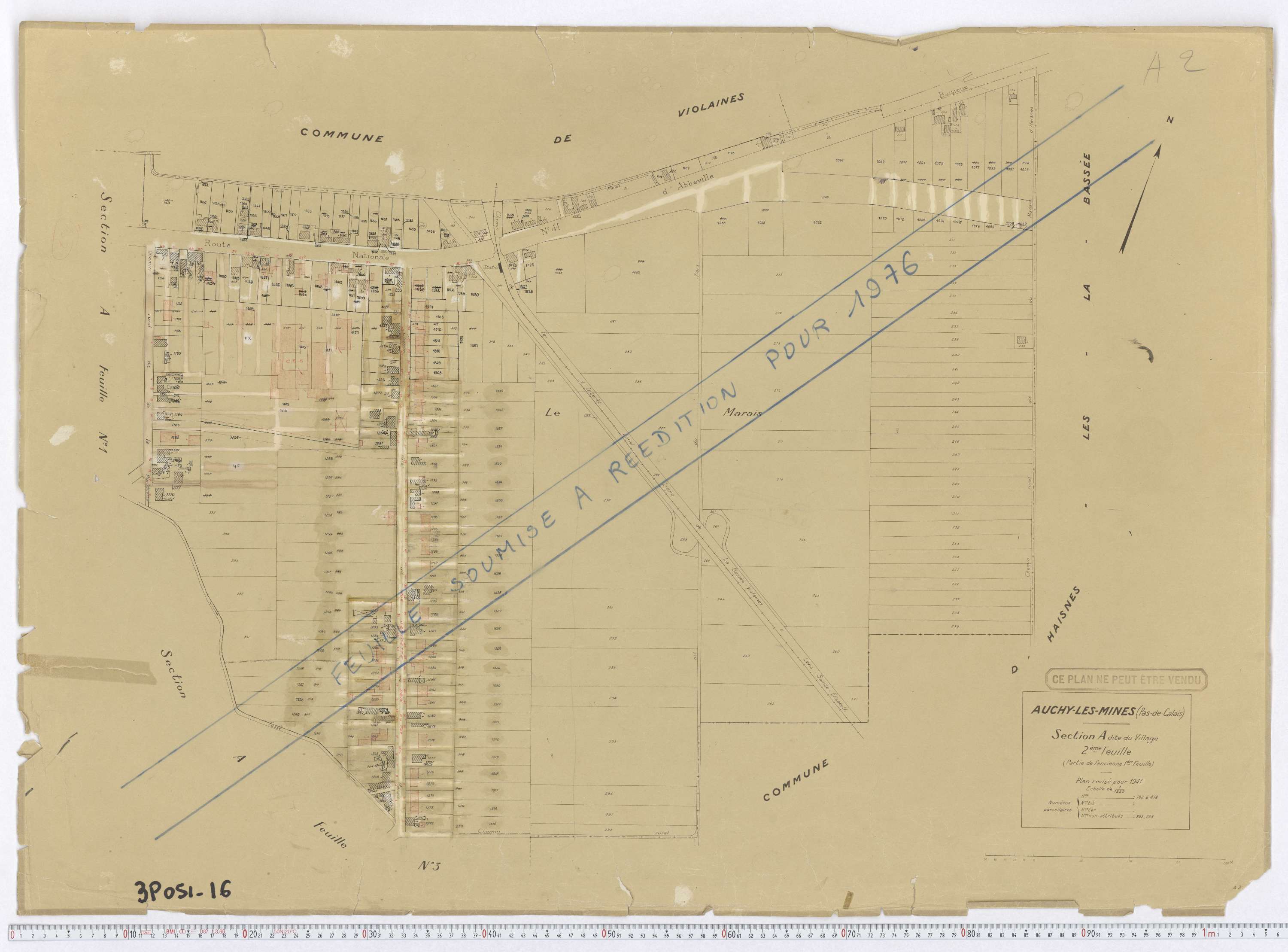 Auchy-les-Mines - Section A, feuille 2.