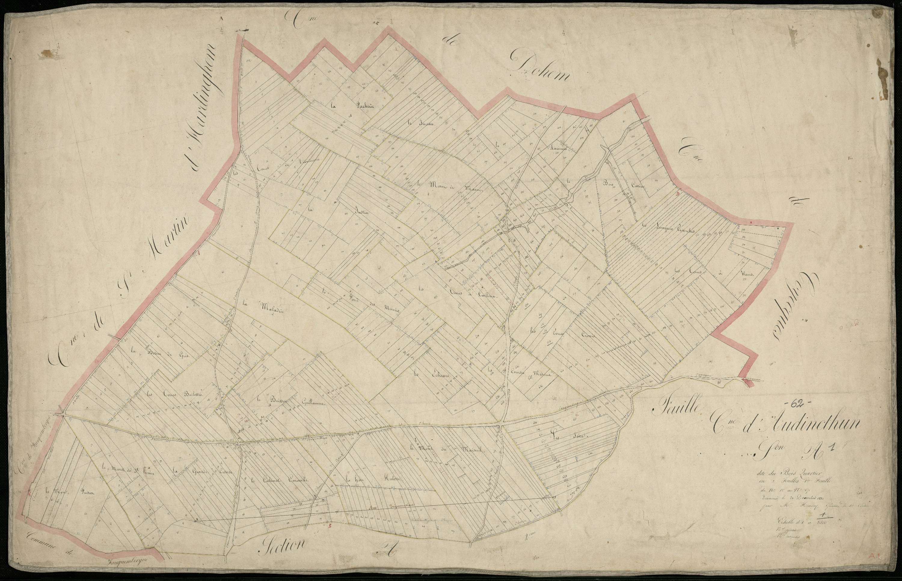 Audincthun - Section A, 1re feuille