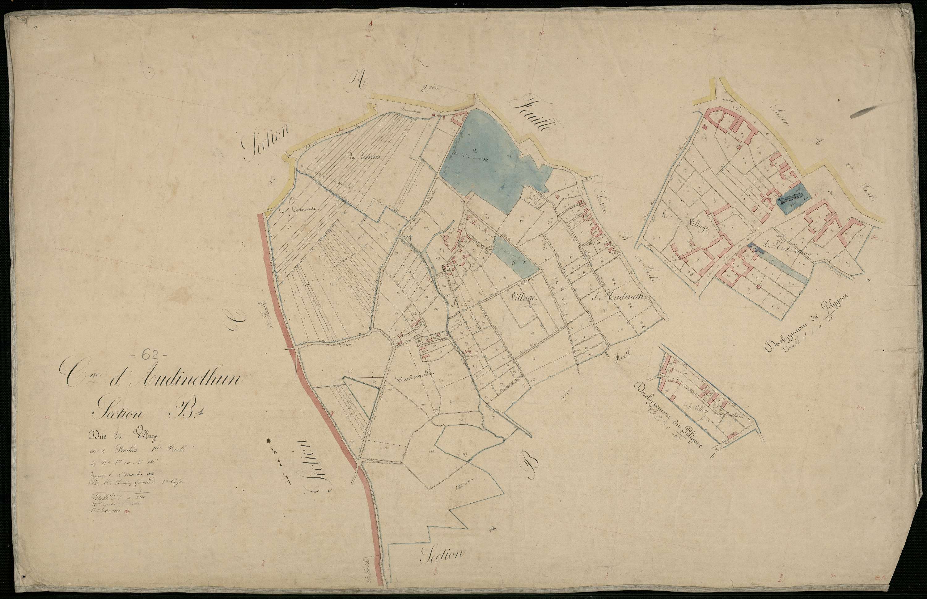 Audincthun - Section B, 1re feuille