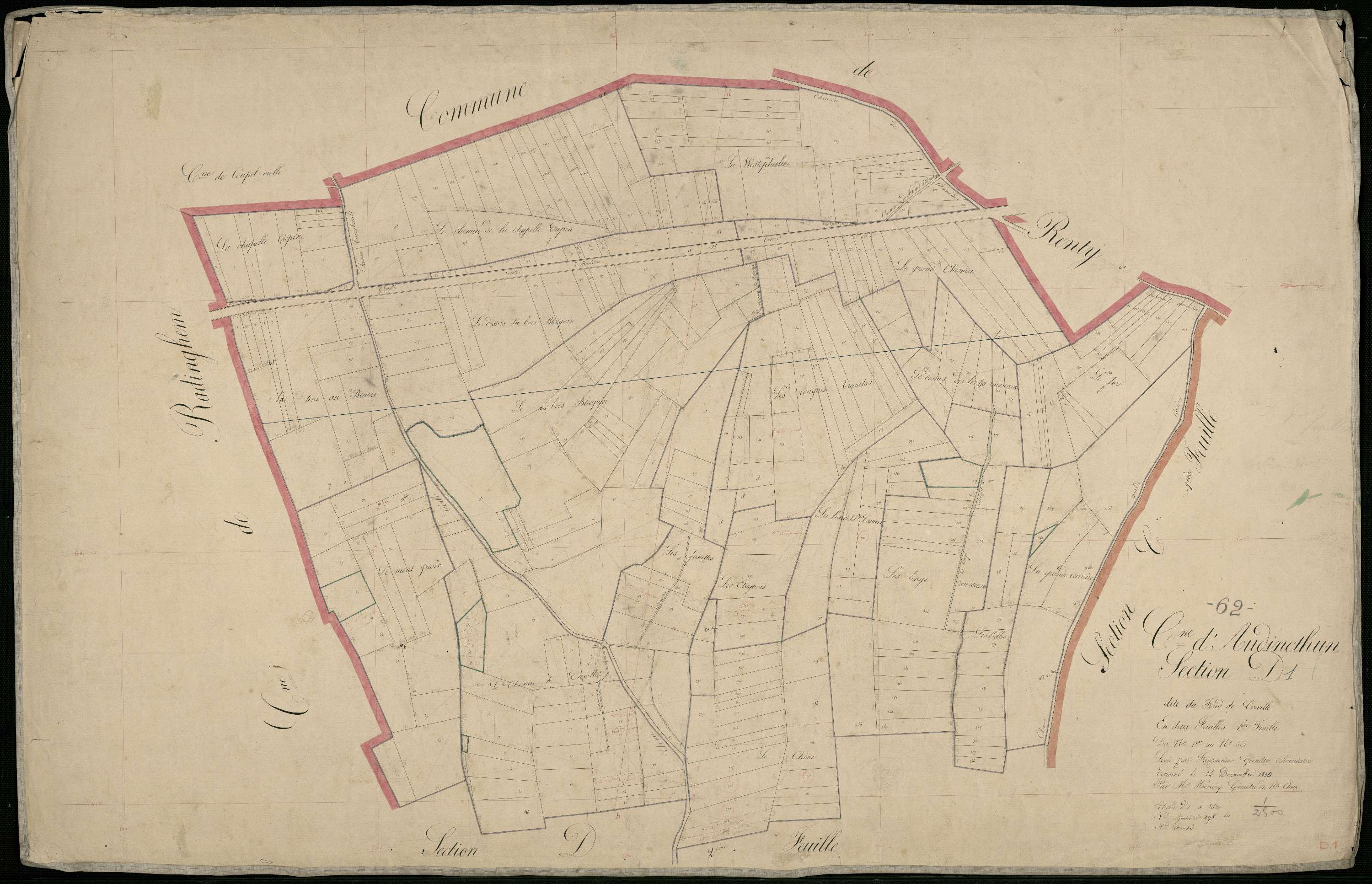 Audincthun - Section D, 1re feuille