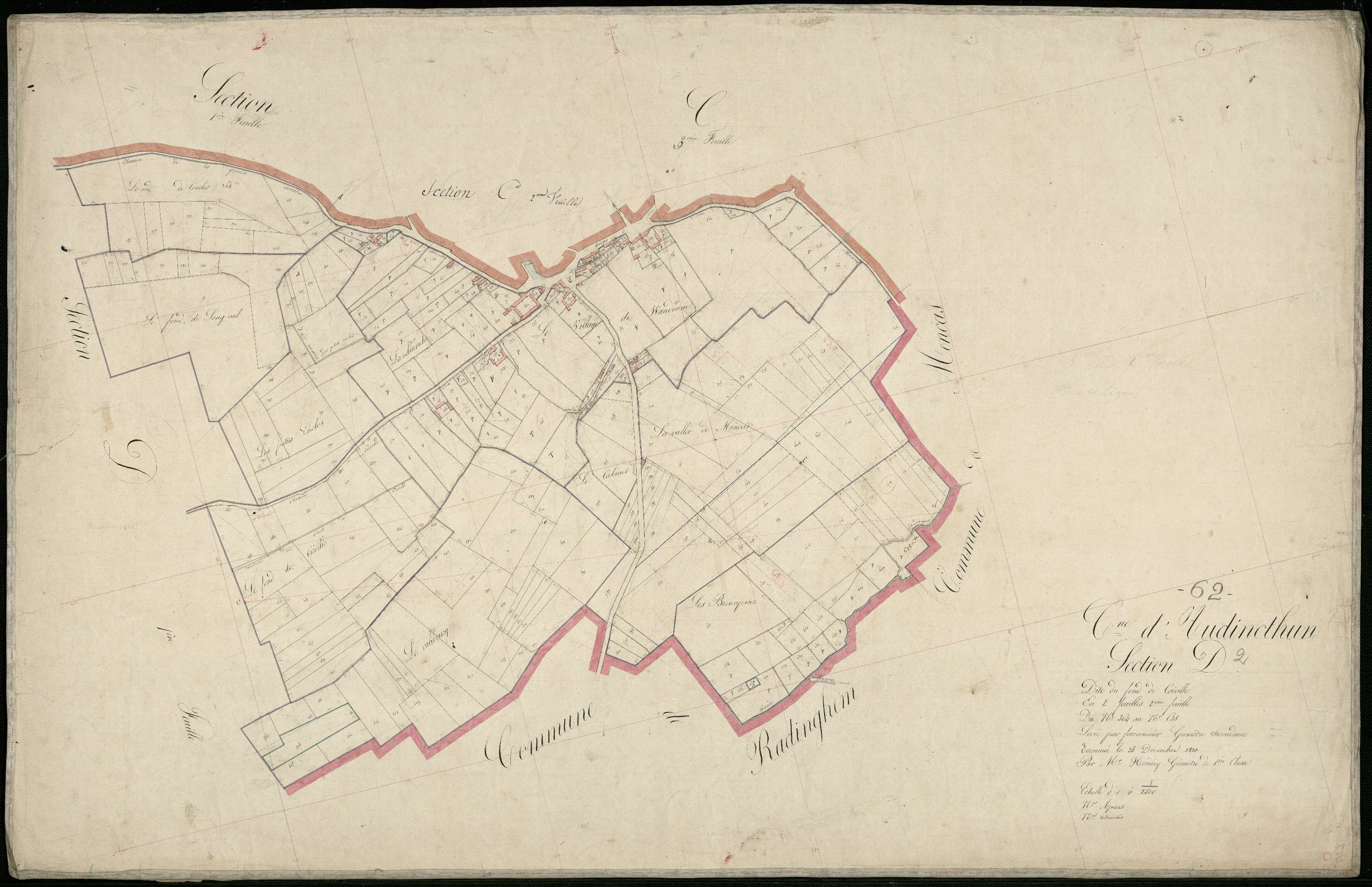 Audincthun - Section D, 2e feuille