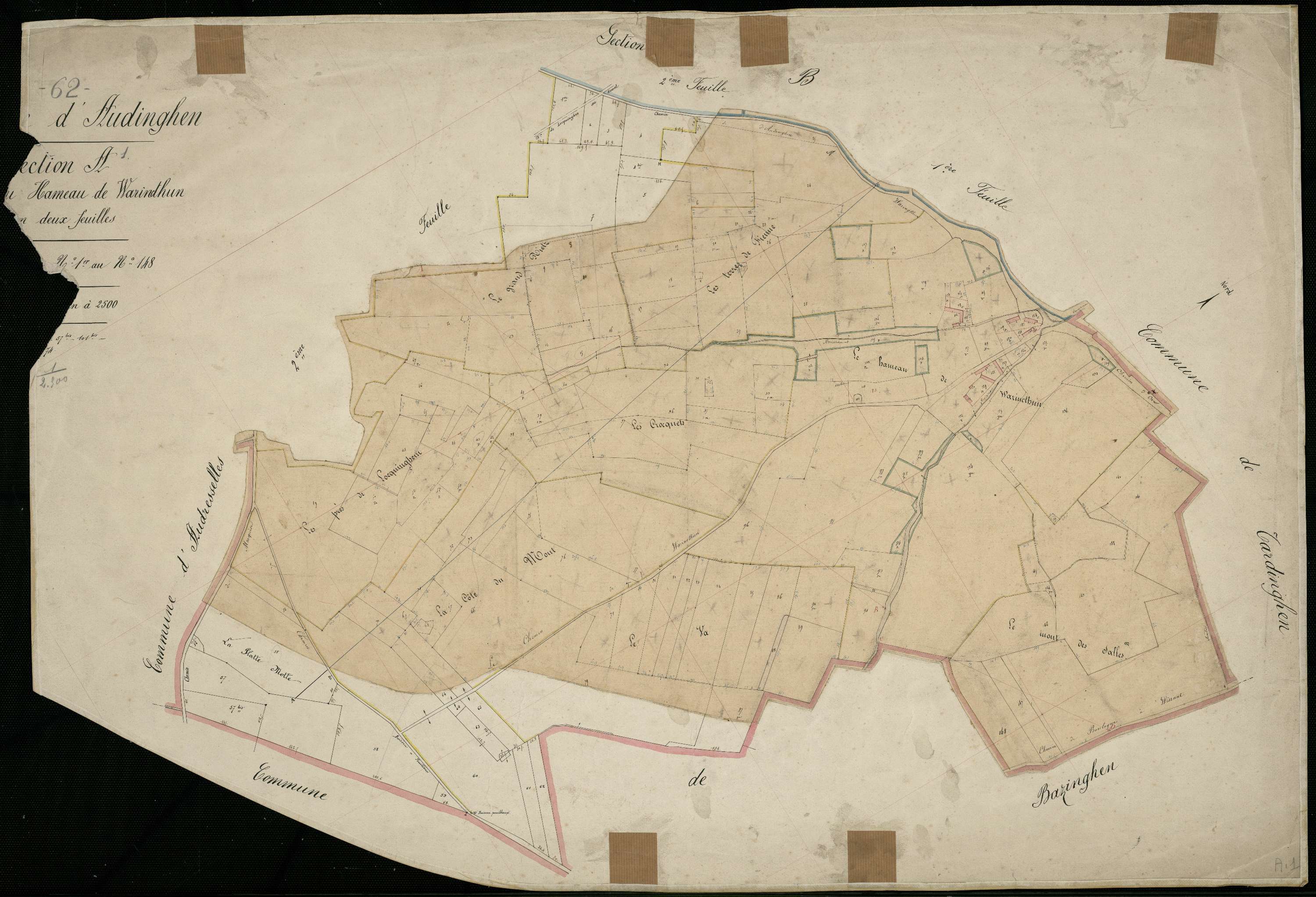 Audinghen - Section A, 1re feuille