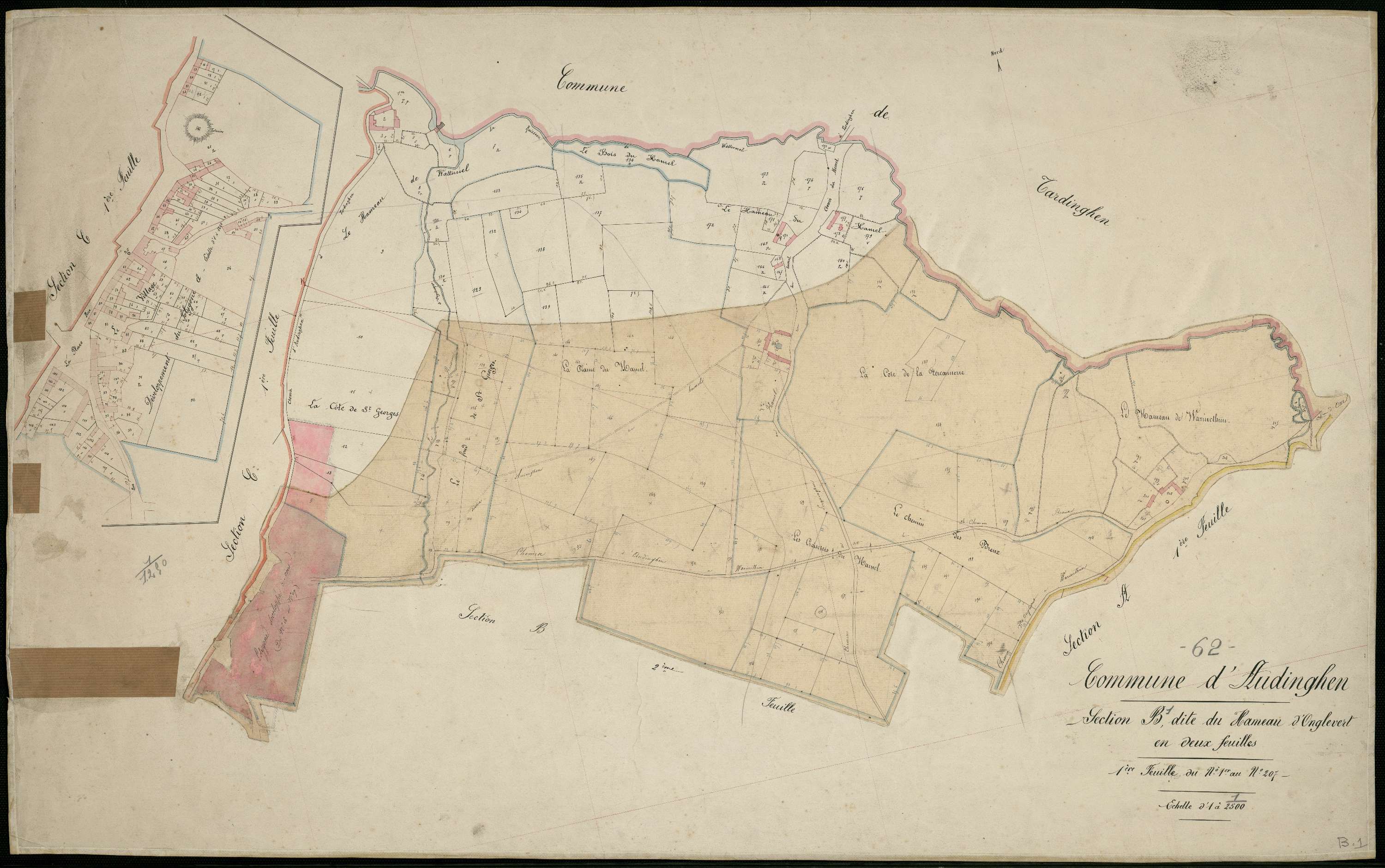 Audinghen - Section B, 1re feuille