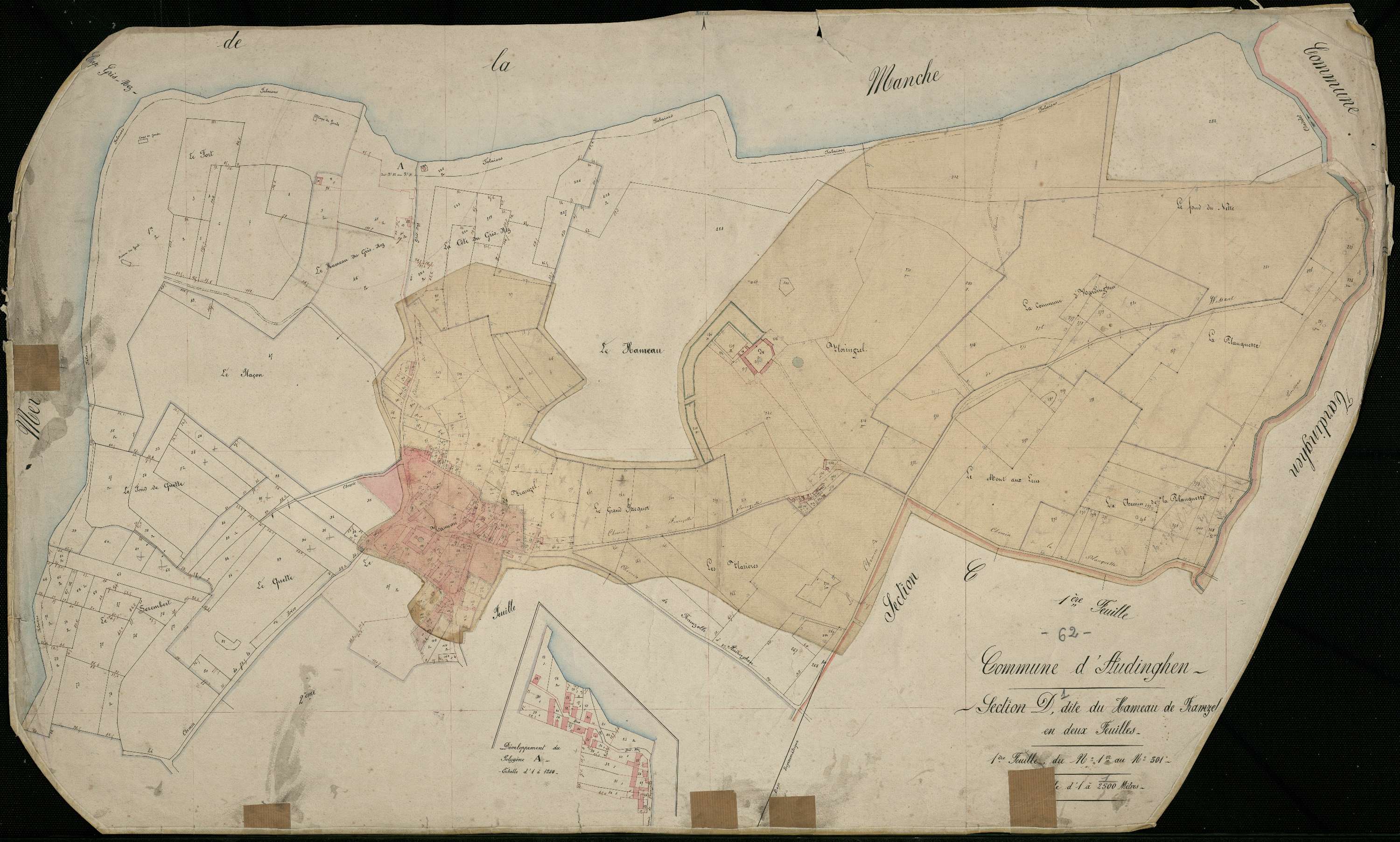 Audinghen - Section D, 1re feuille
