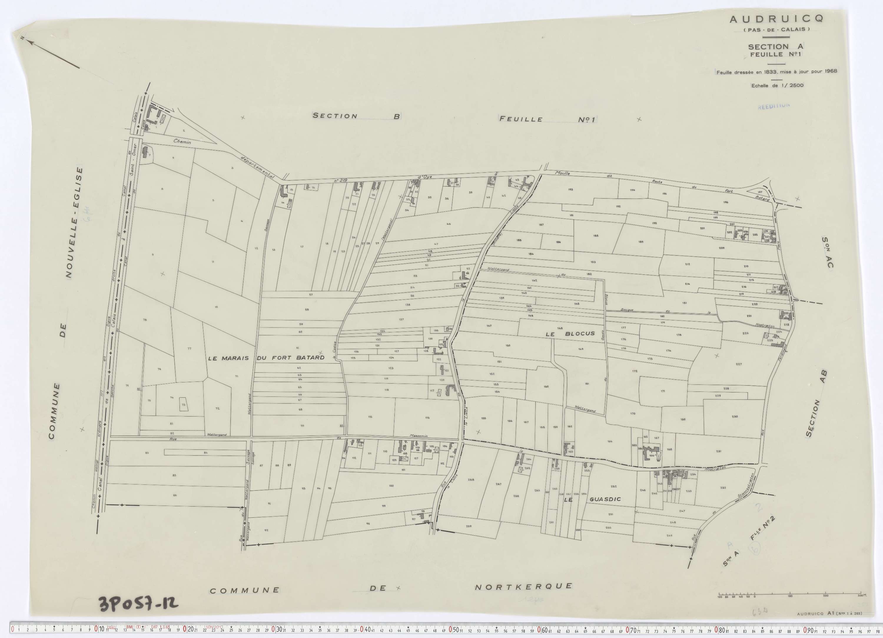 Audruicq - Section A, feuille 1.