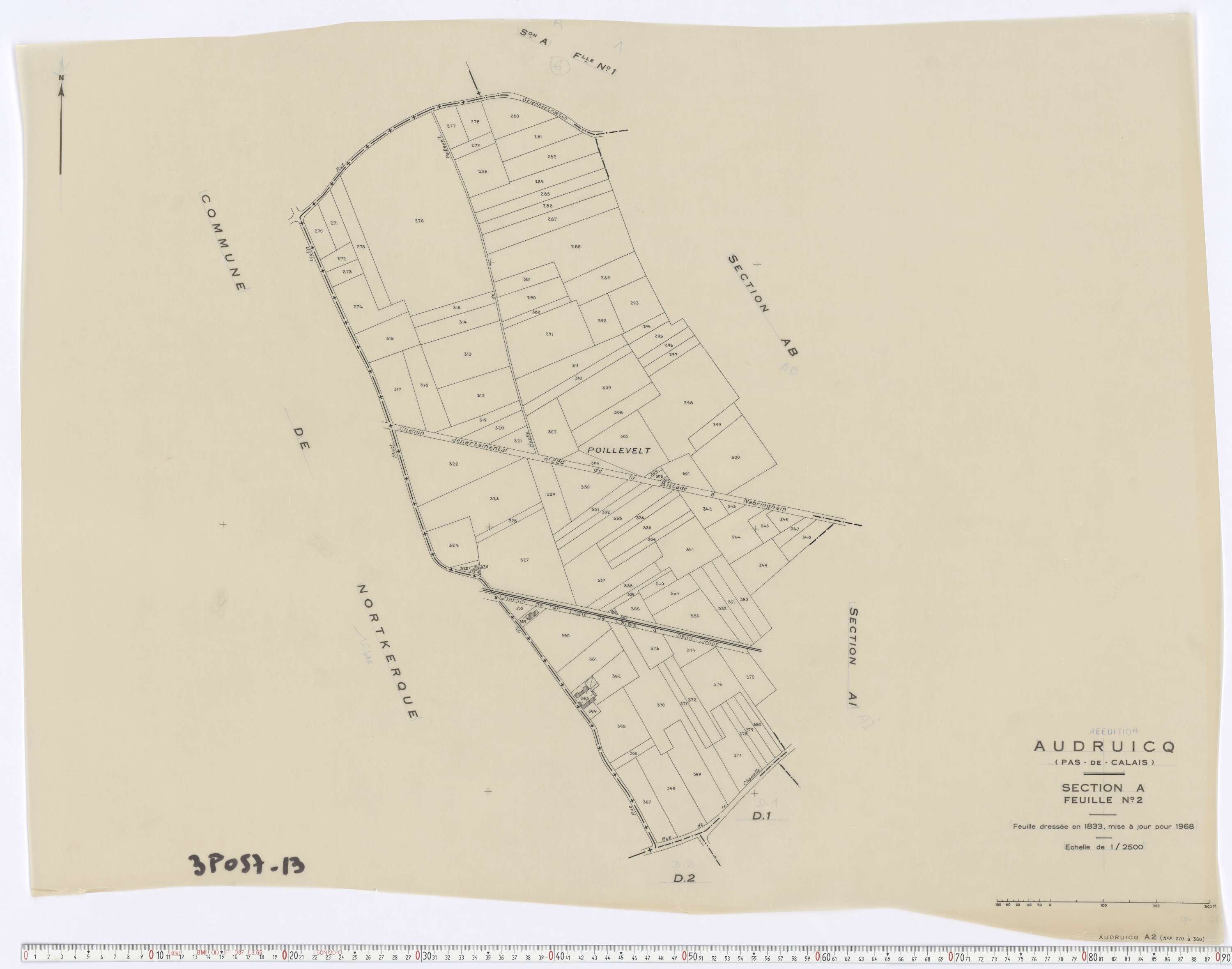 Audruicq - Section A, feuille 2.