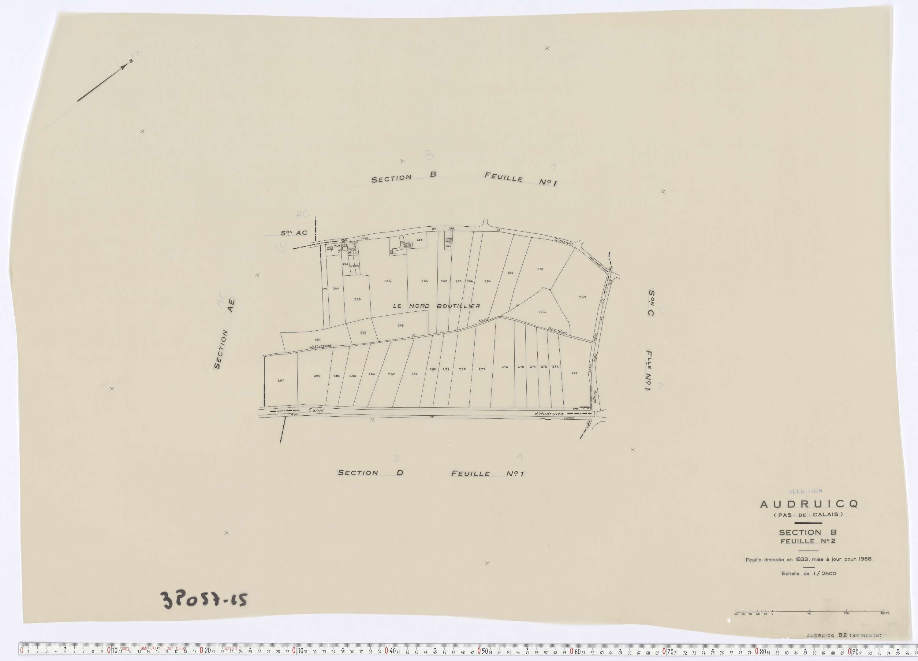 Audruicq - Section B, feuille 2.