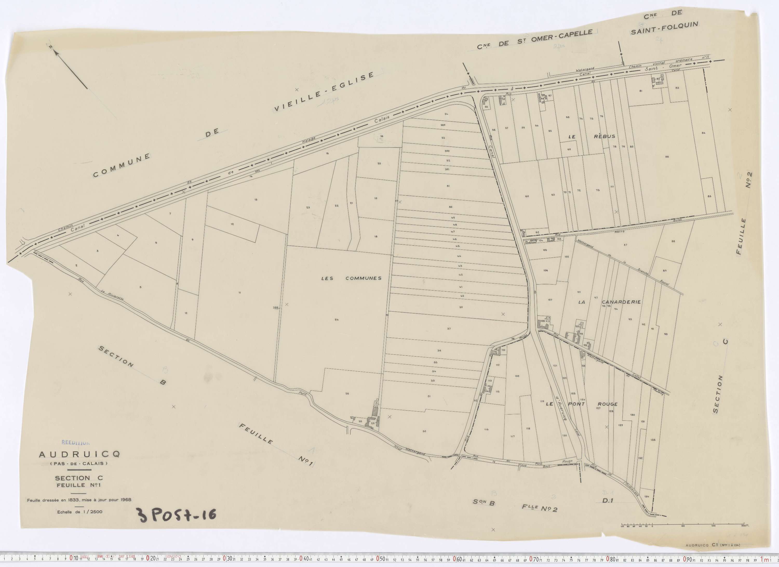 Audruicq - Section C, feuille 1.