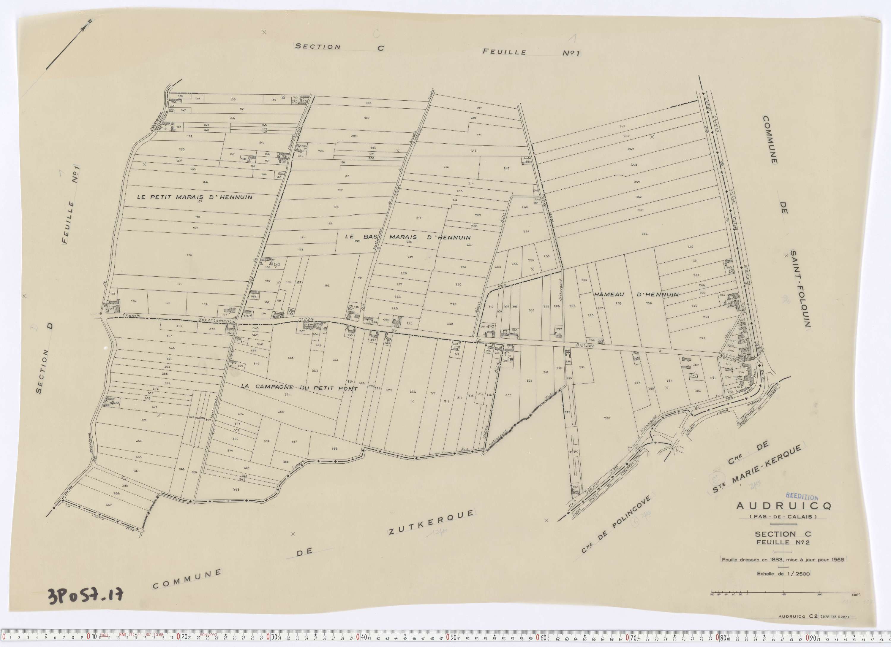 Audruicq - Section C, feuille 2.