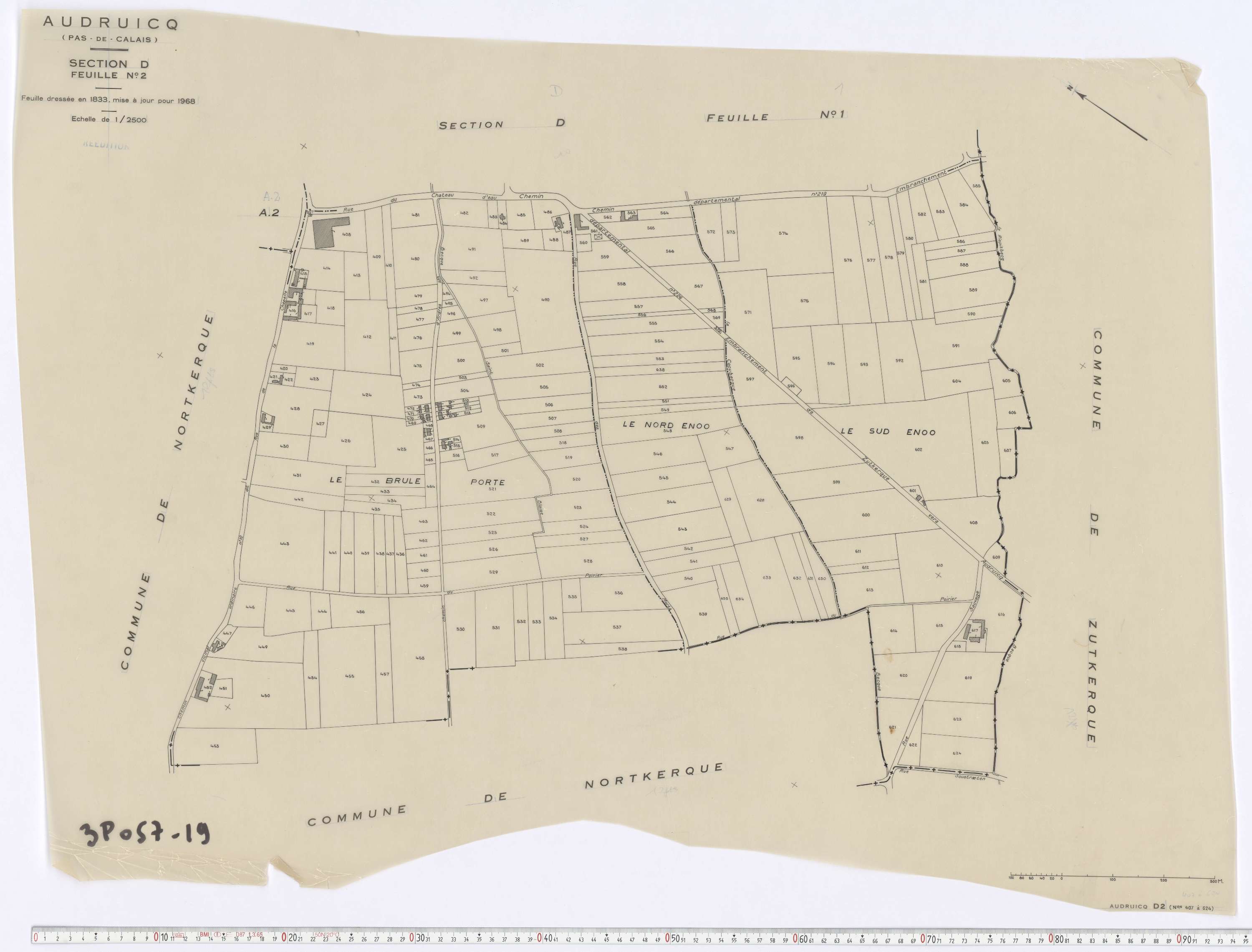 Audruicq - Section D, feuille 2.