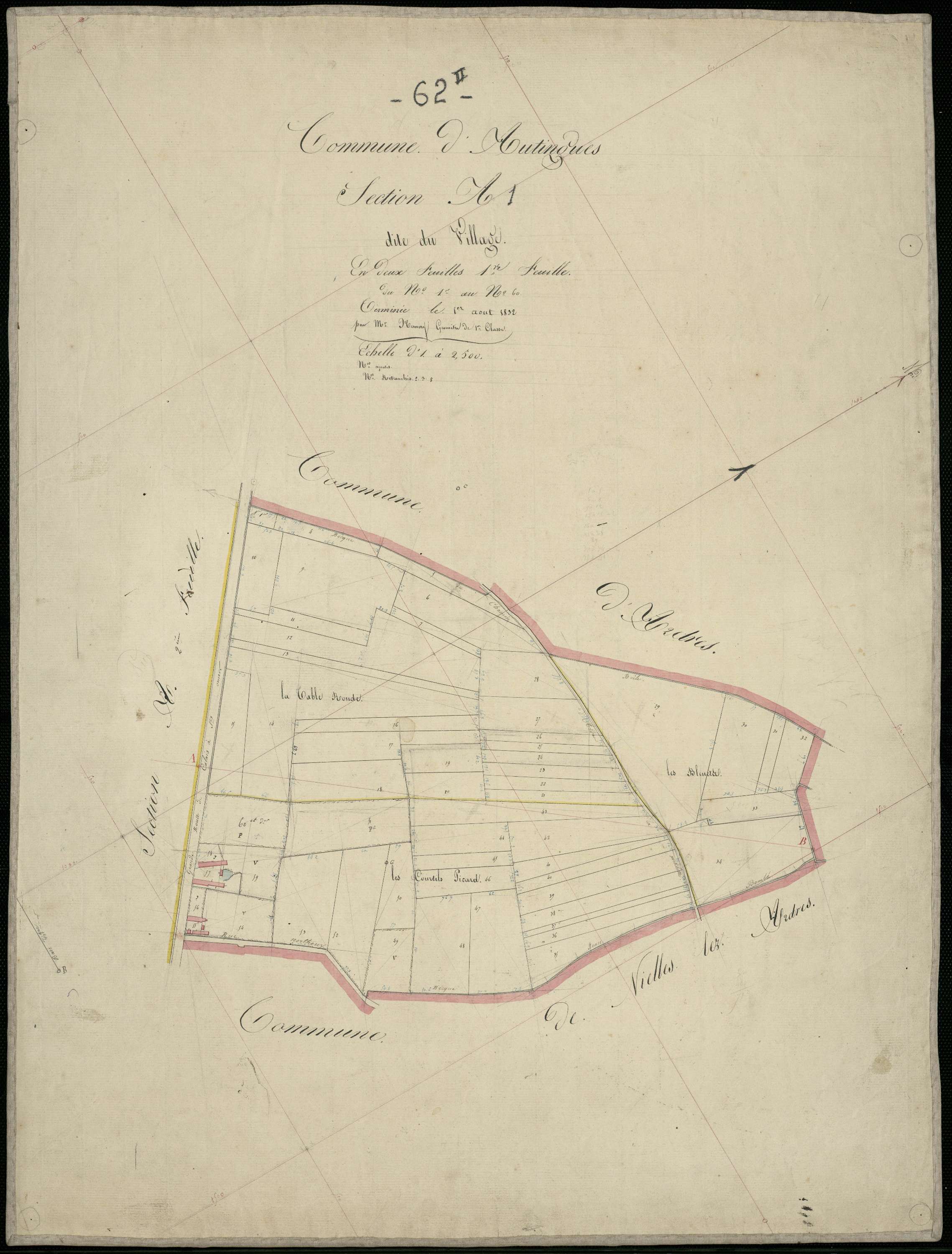 Autingues - Section A, 1re feuille