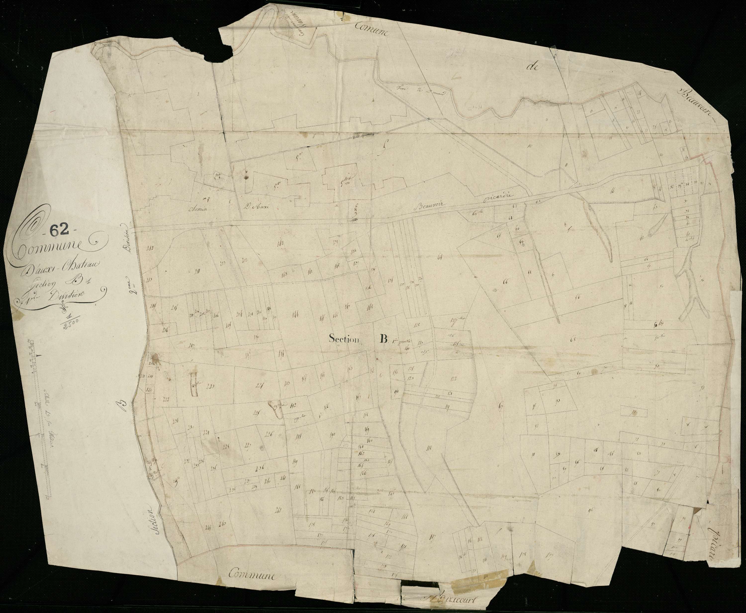 Auxi-le-Château - Section B, 1re feuille