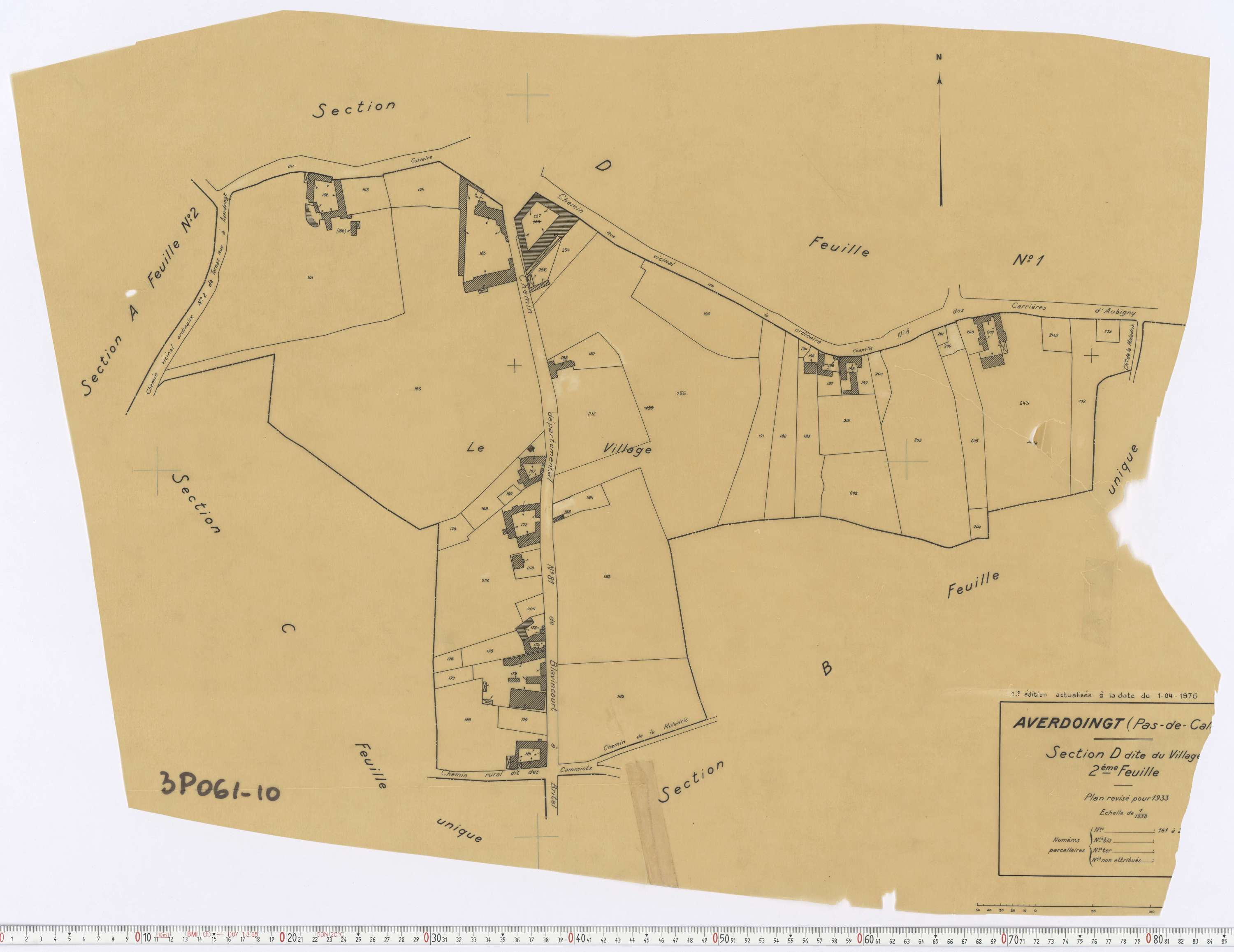 Averdoingt - Section D, feuille 2.