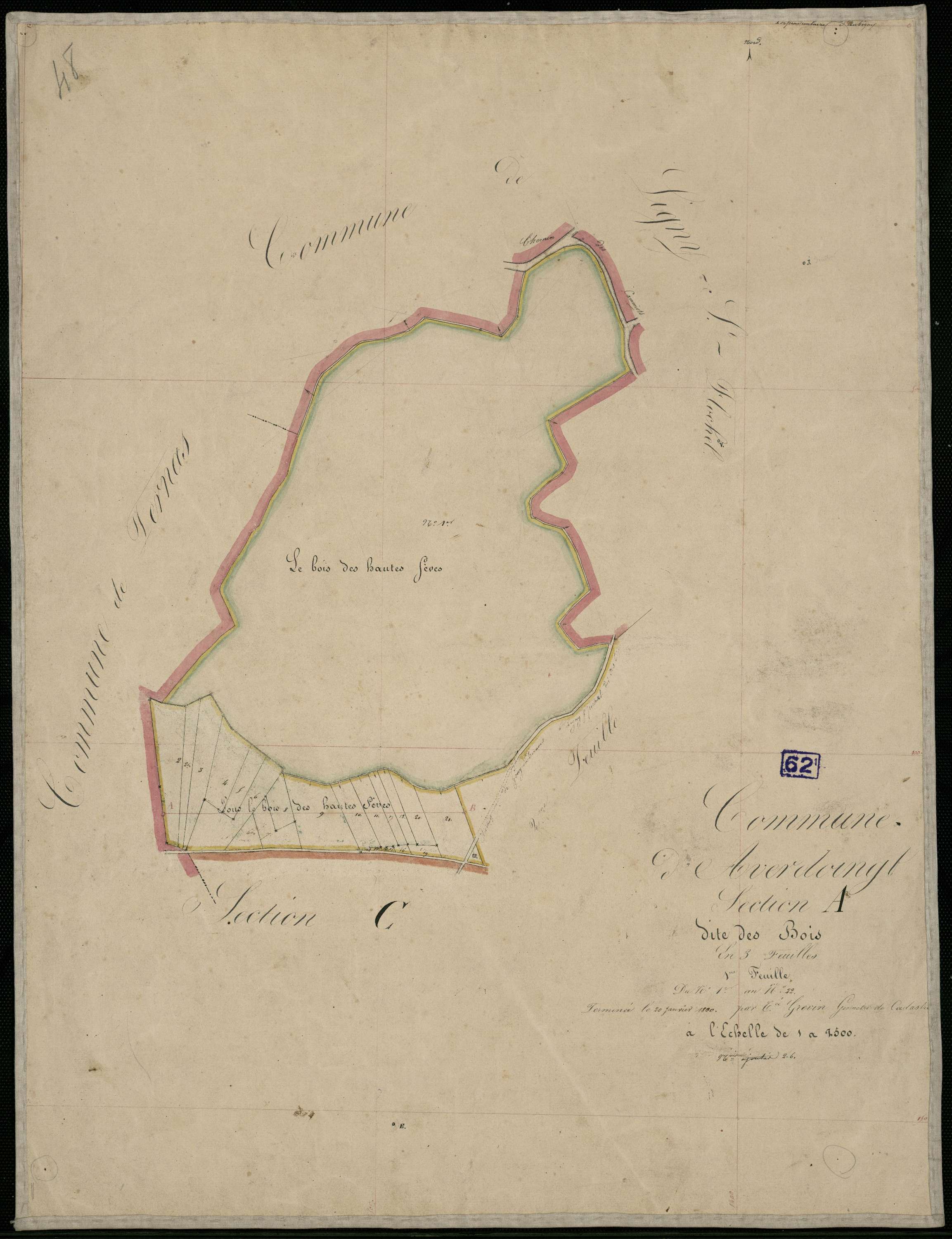 Averdoingt - Section A, 1re feuille