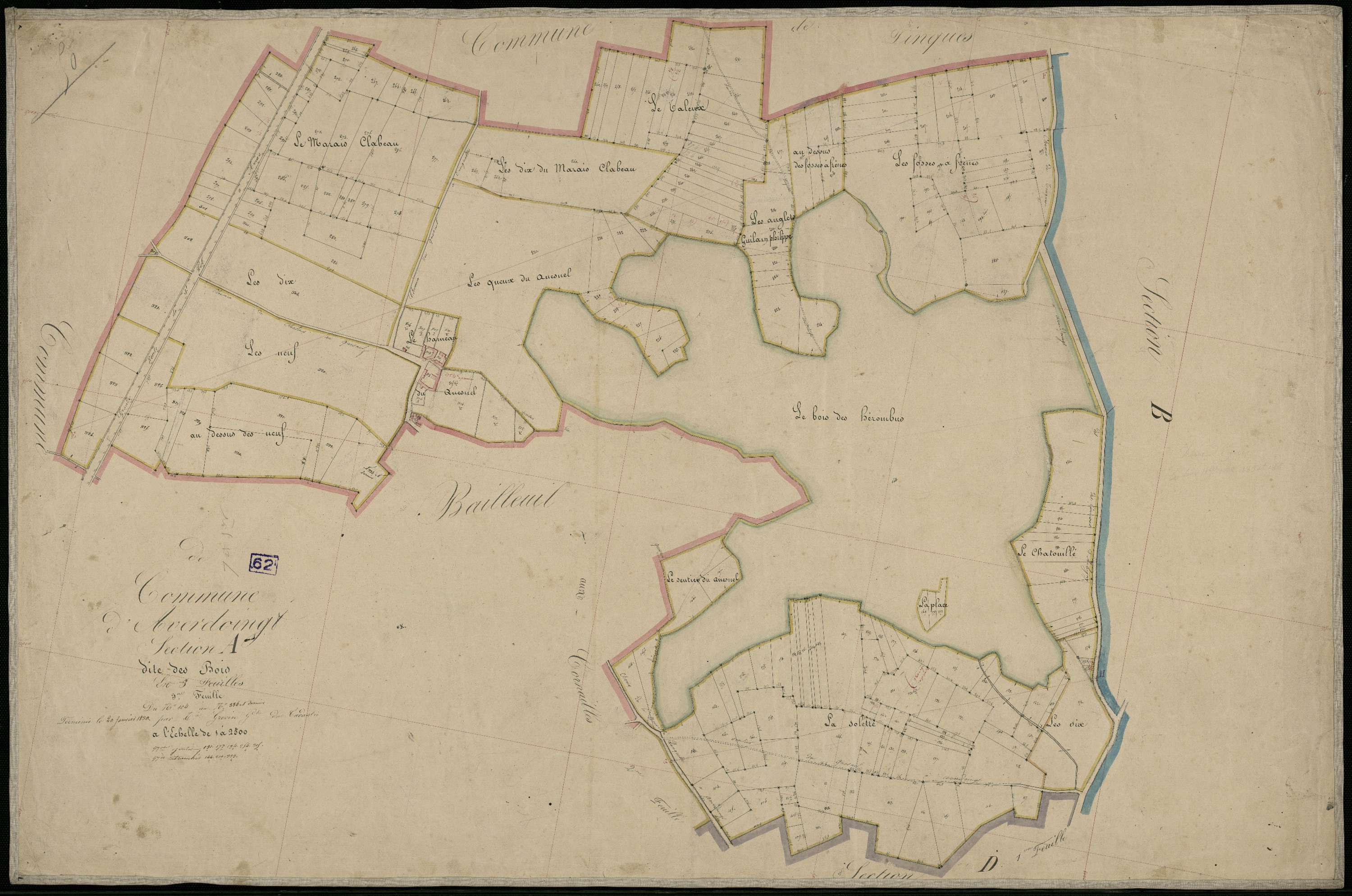 Averdoingt - Section A, 3e feuille