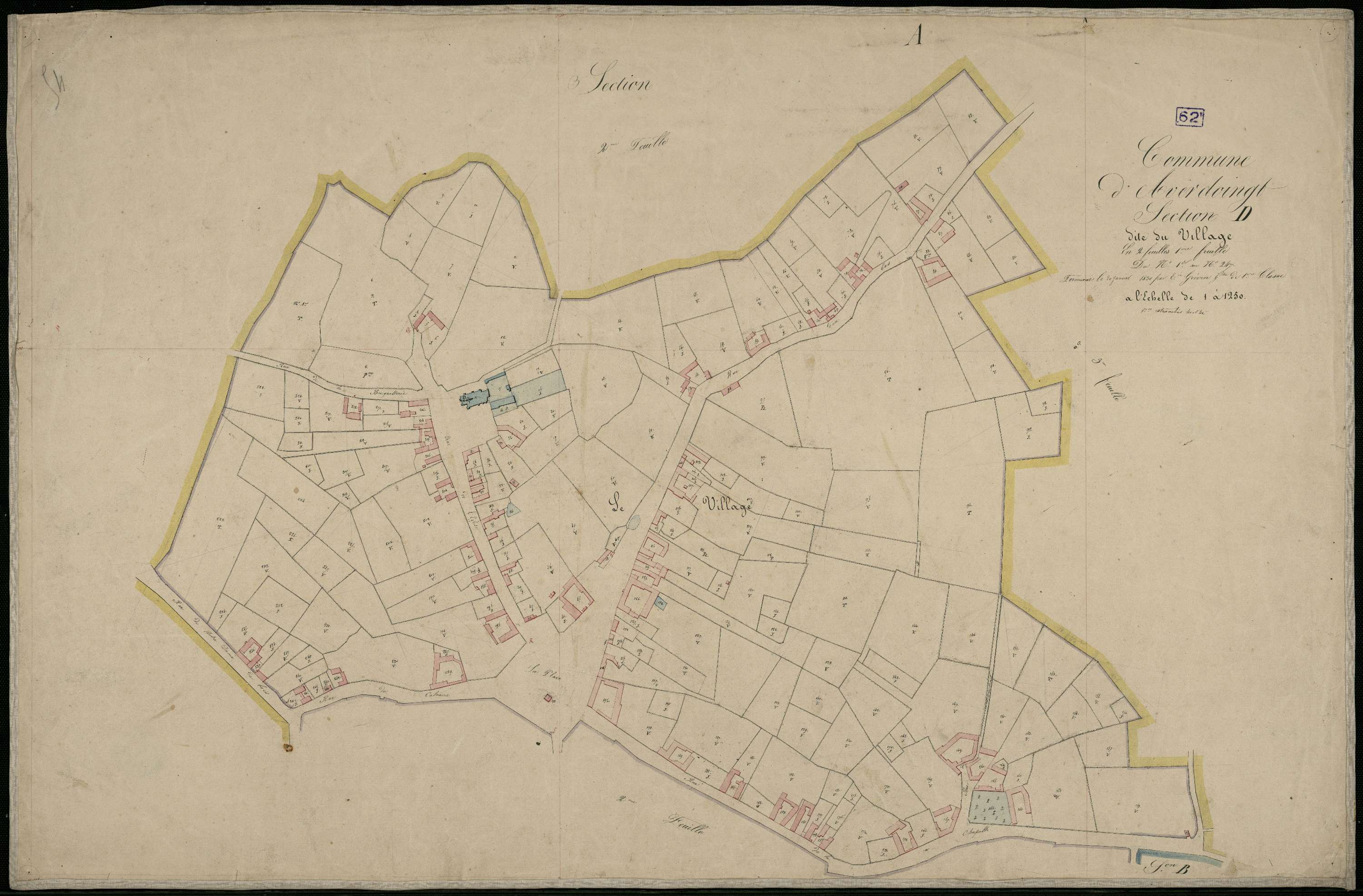 Averdoingt - Section D, 1re feuille