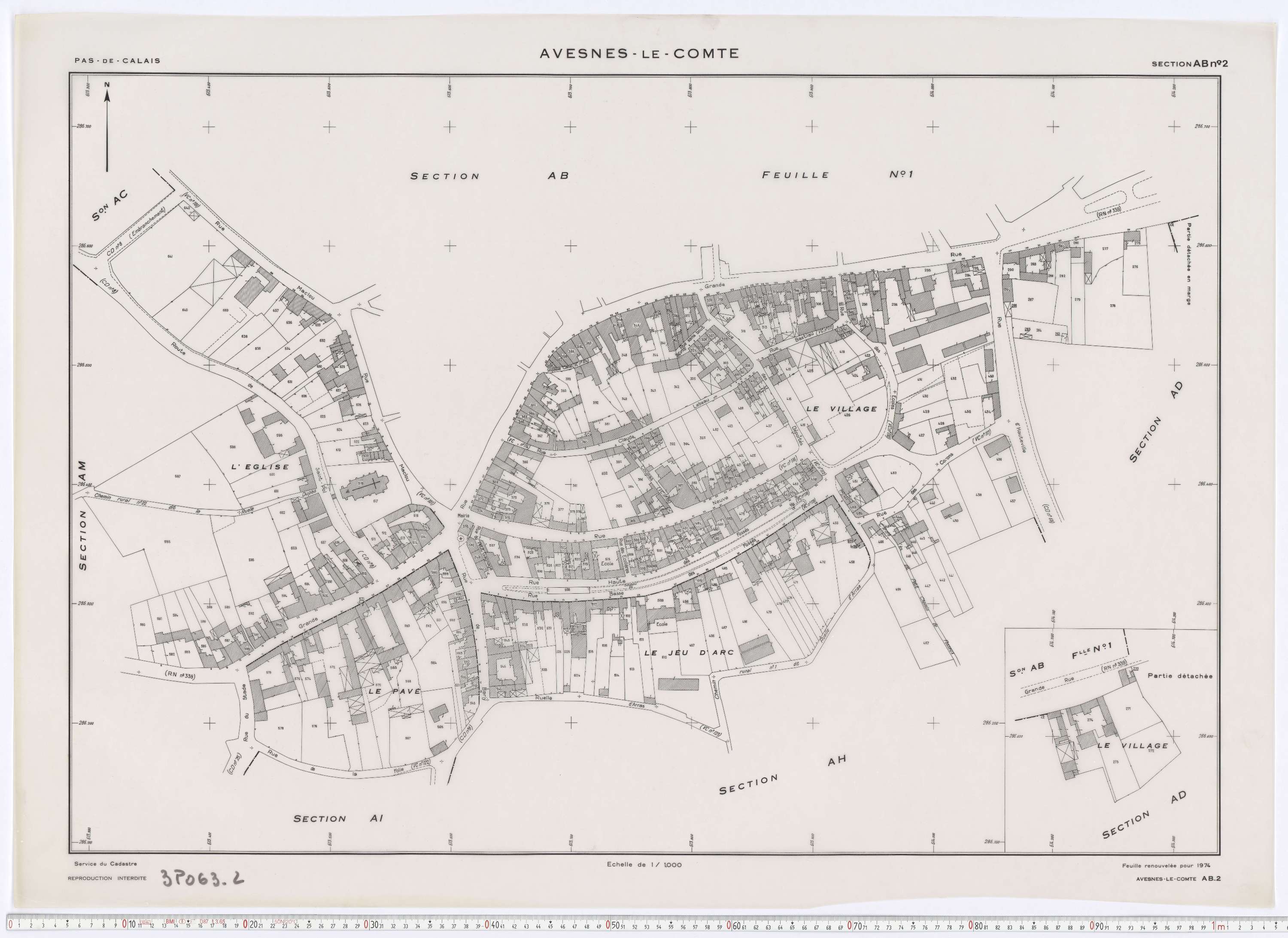 Avesnes - Section AB, feuille 2.