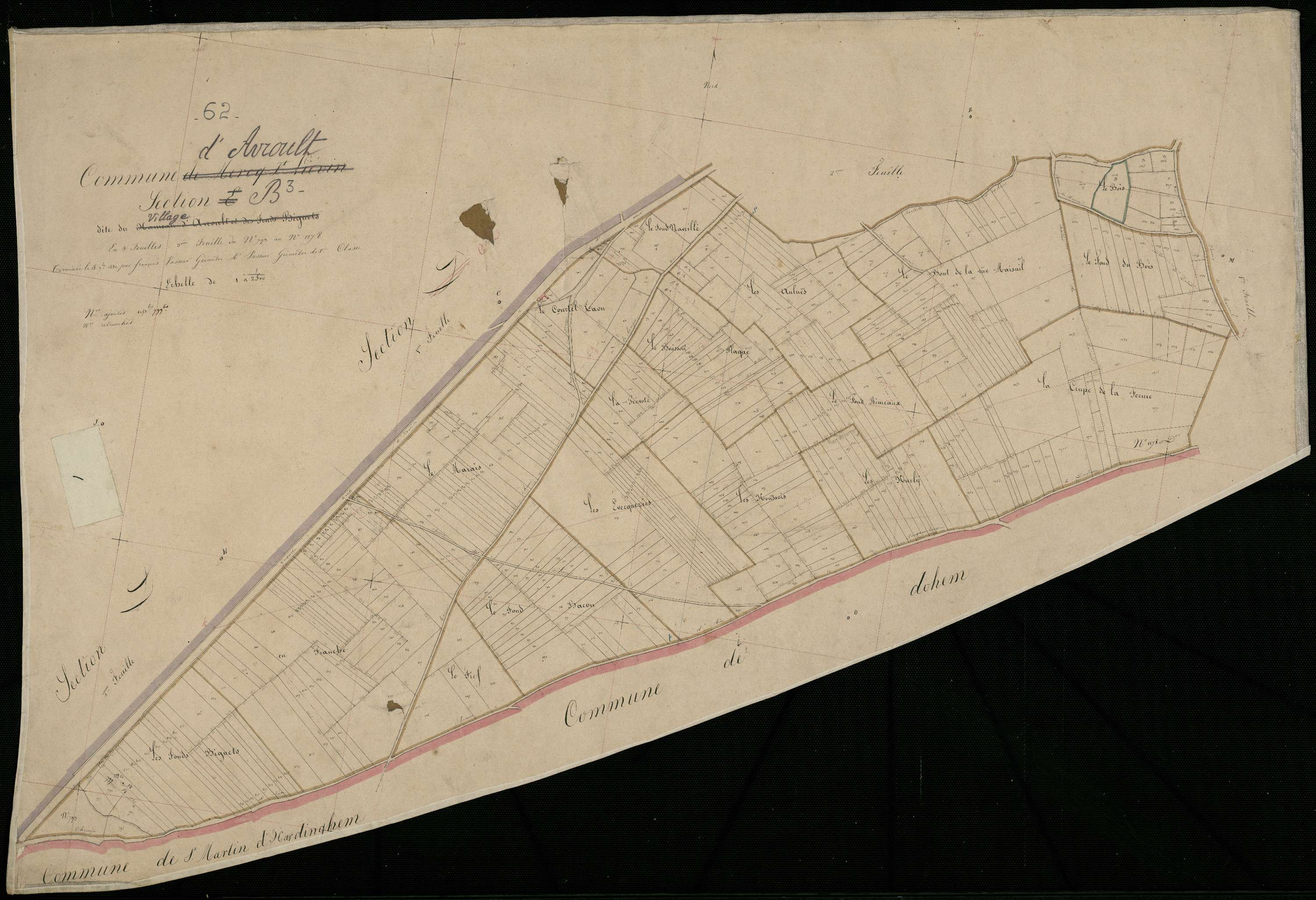 Avroult - Section B, 3e feuille