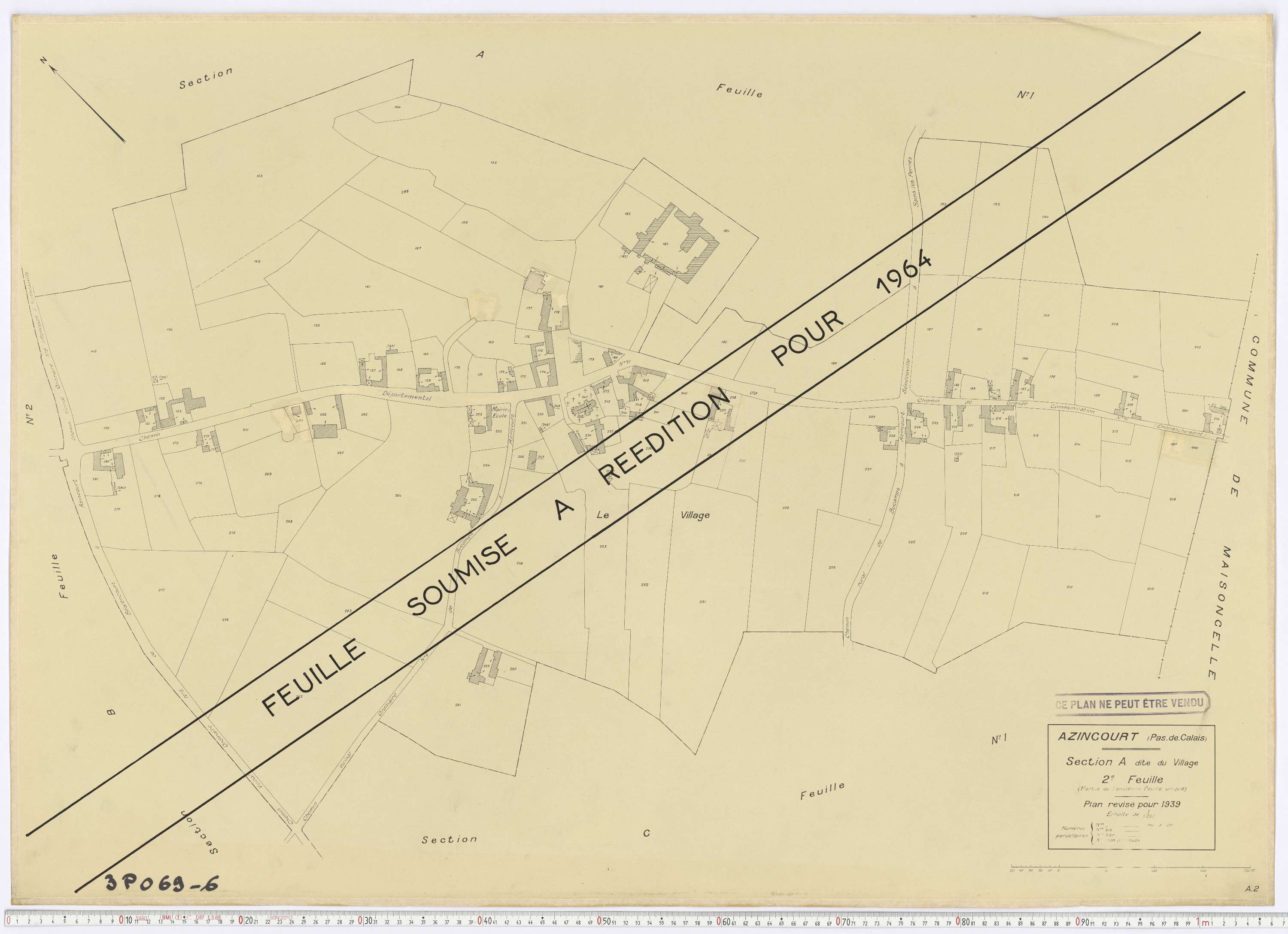 Azincourt - Section A, feuille 2.