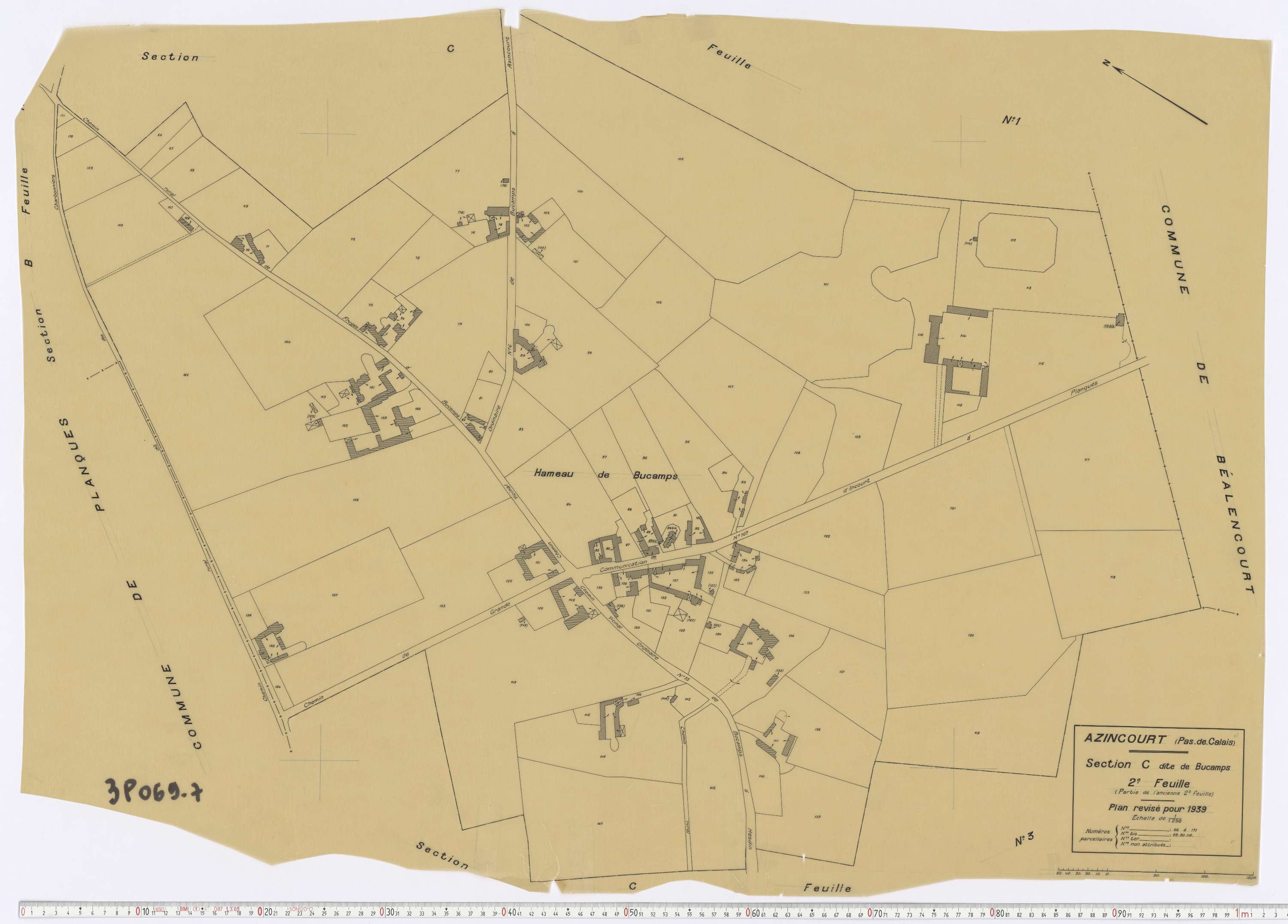 Azincourt - Section C, feuille 2.