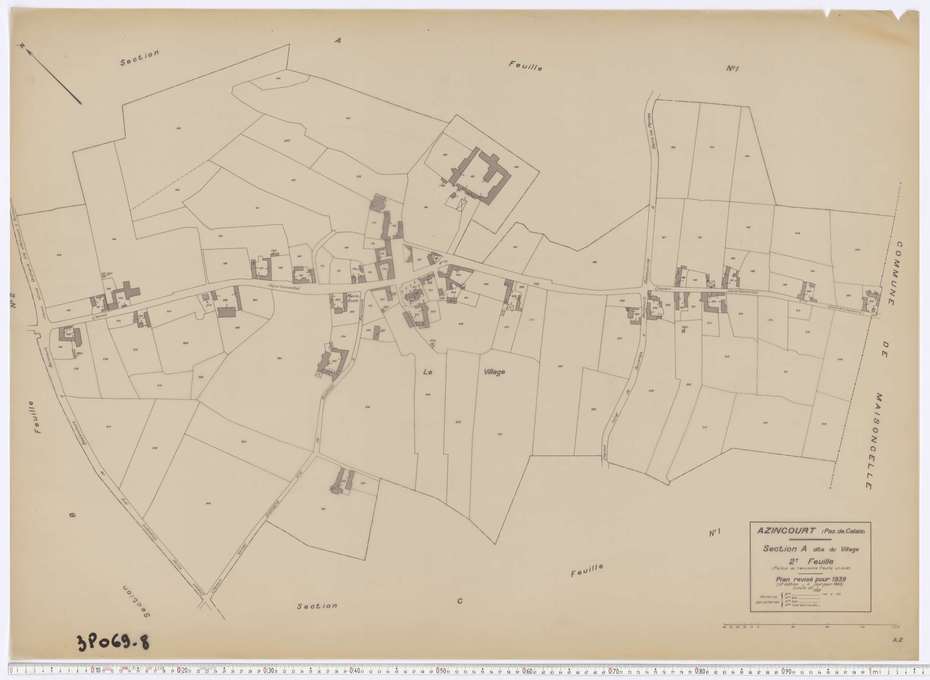 Azincourt - Section A, feuille 2.