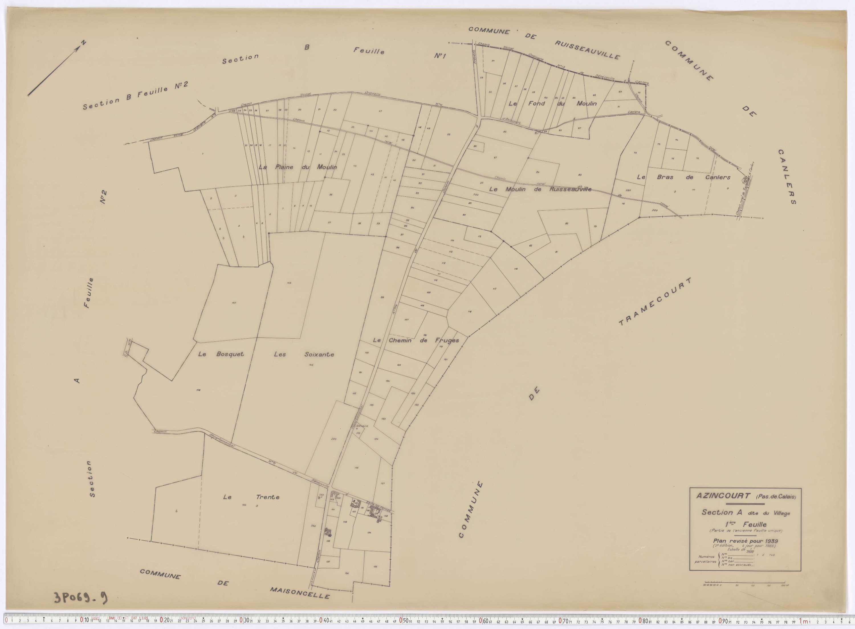 Azincourt - Section A, feuille 1.