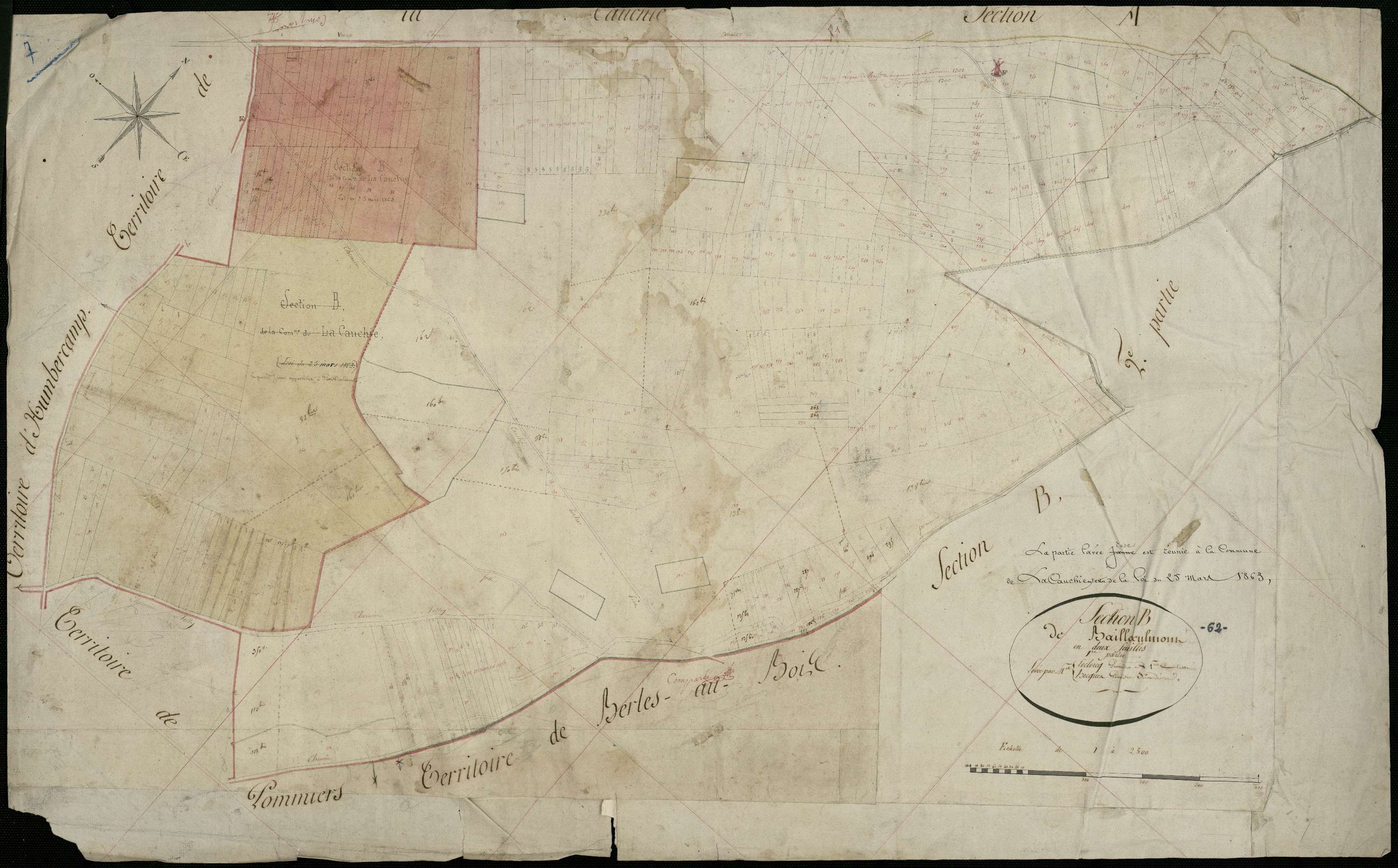 Bailleulmont - Section B, 1re feuille