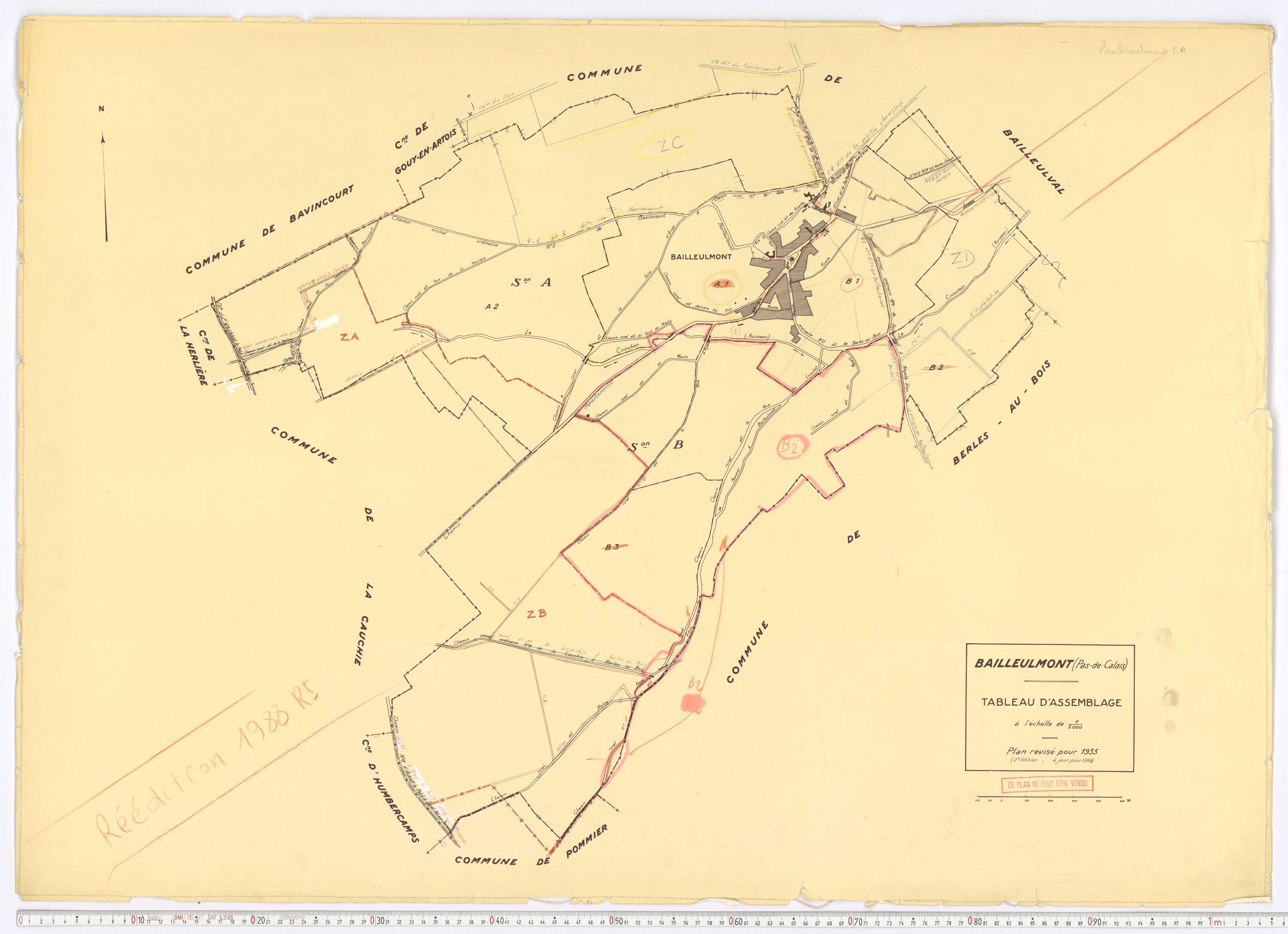 Bailleulmont - Tableau d'assemblage.