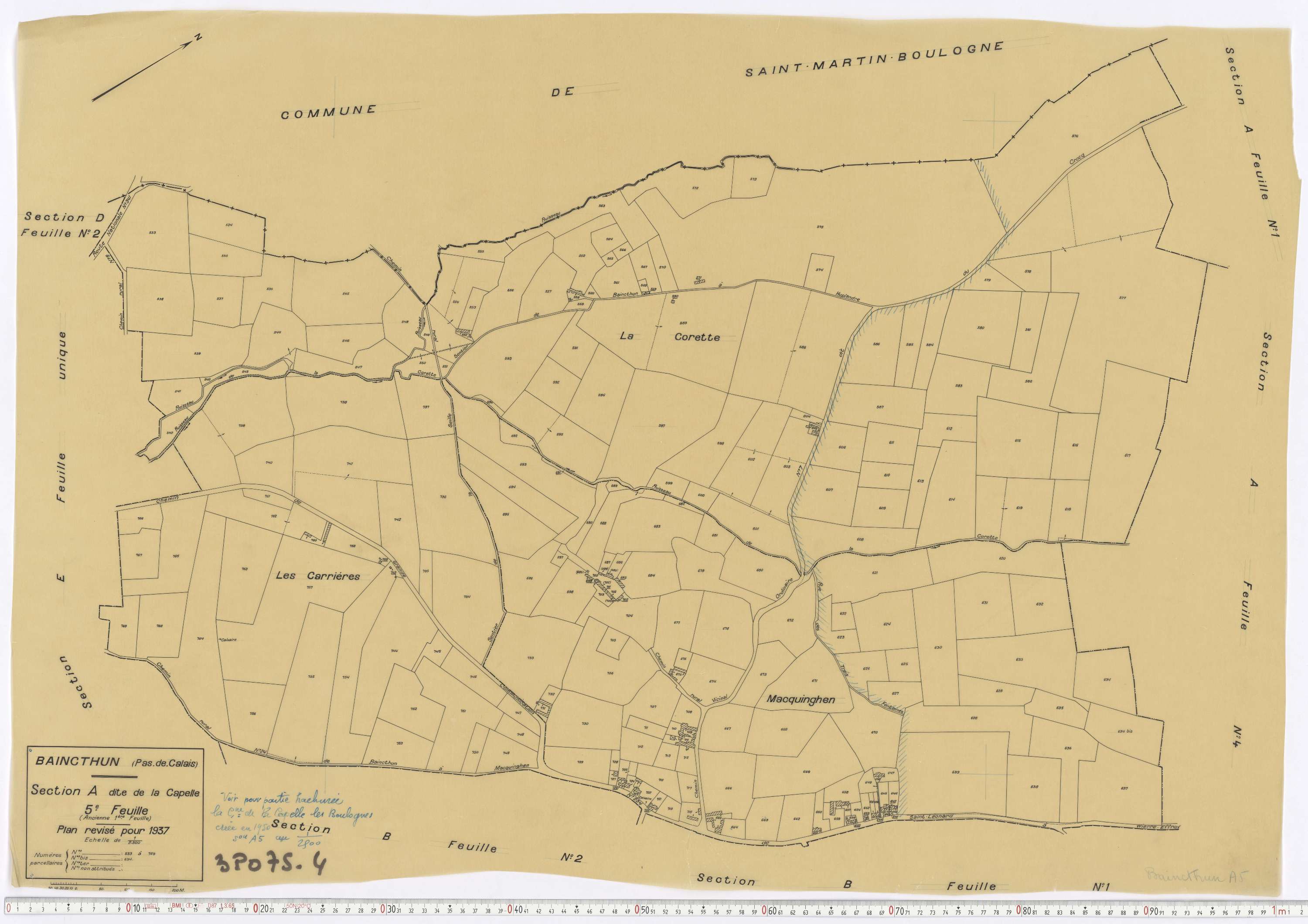 Baincthun - Section A, feuille 5.
