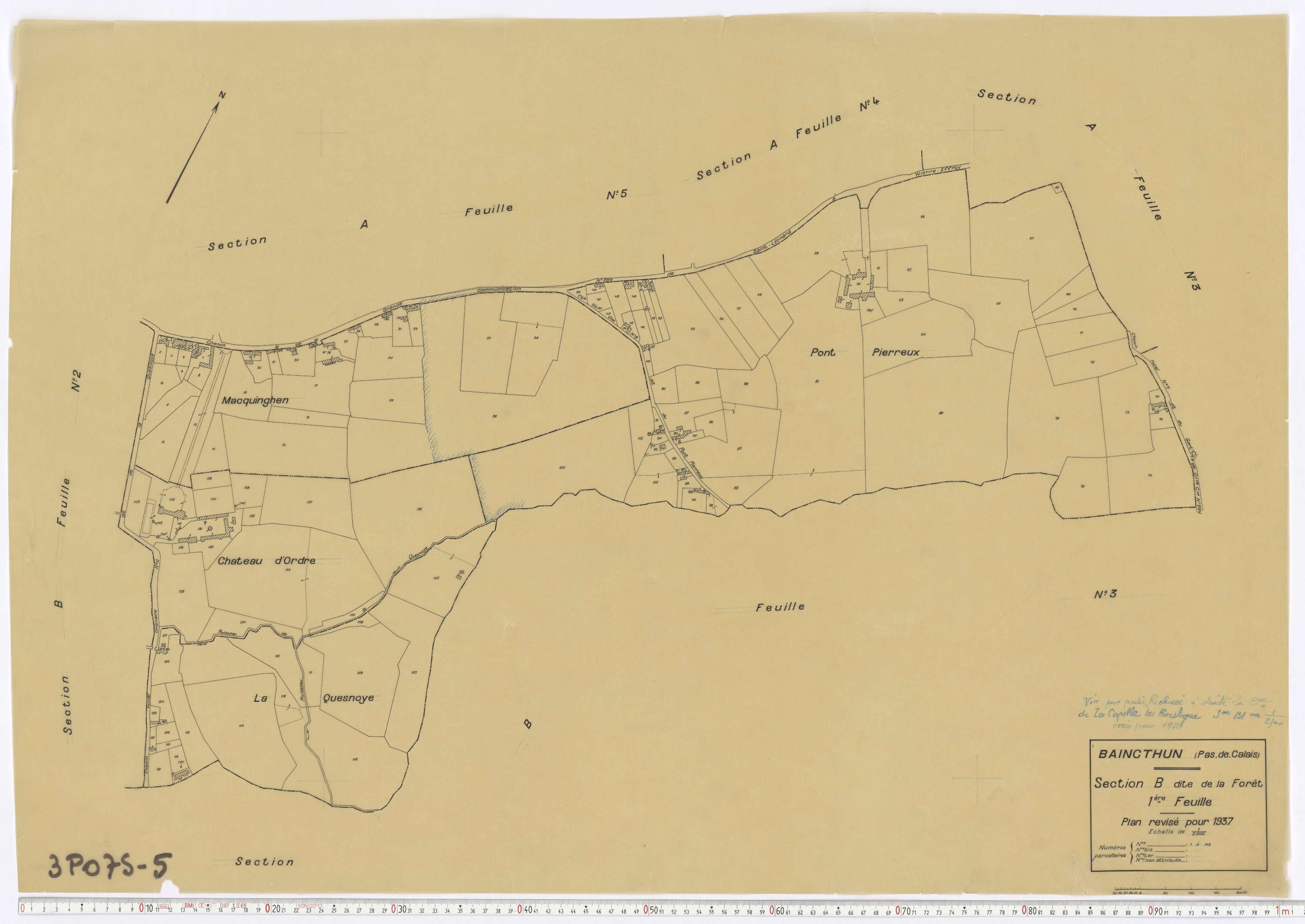 Baincthun - Section B, feuille 1.