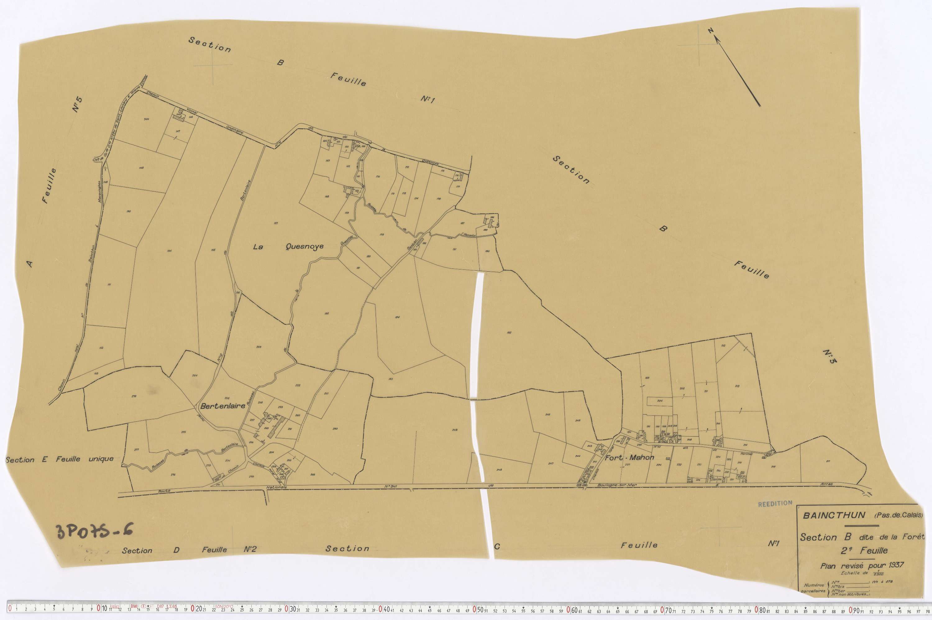 Baincthun - Section B, feuille 2.