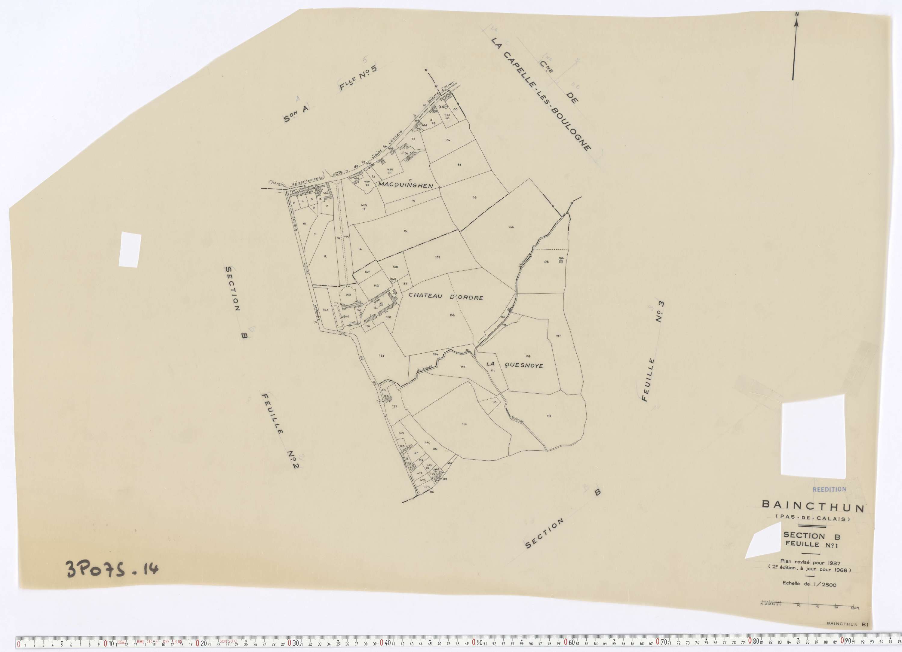 Baincthun - Section B, feuille 1.