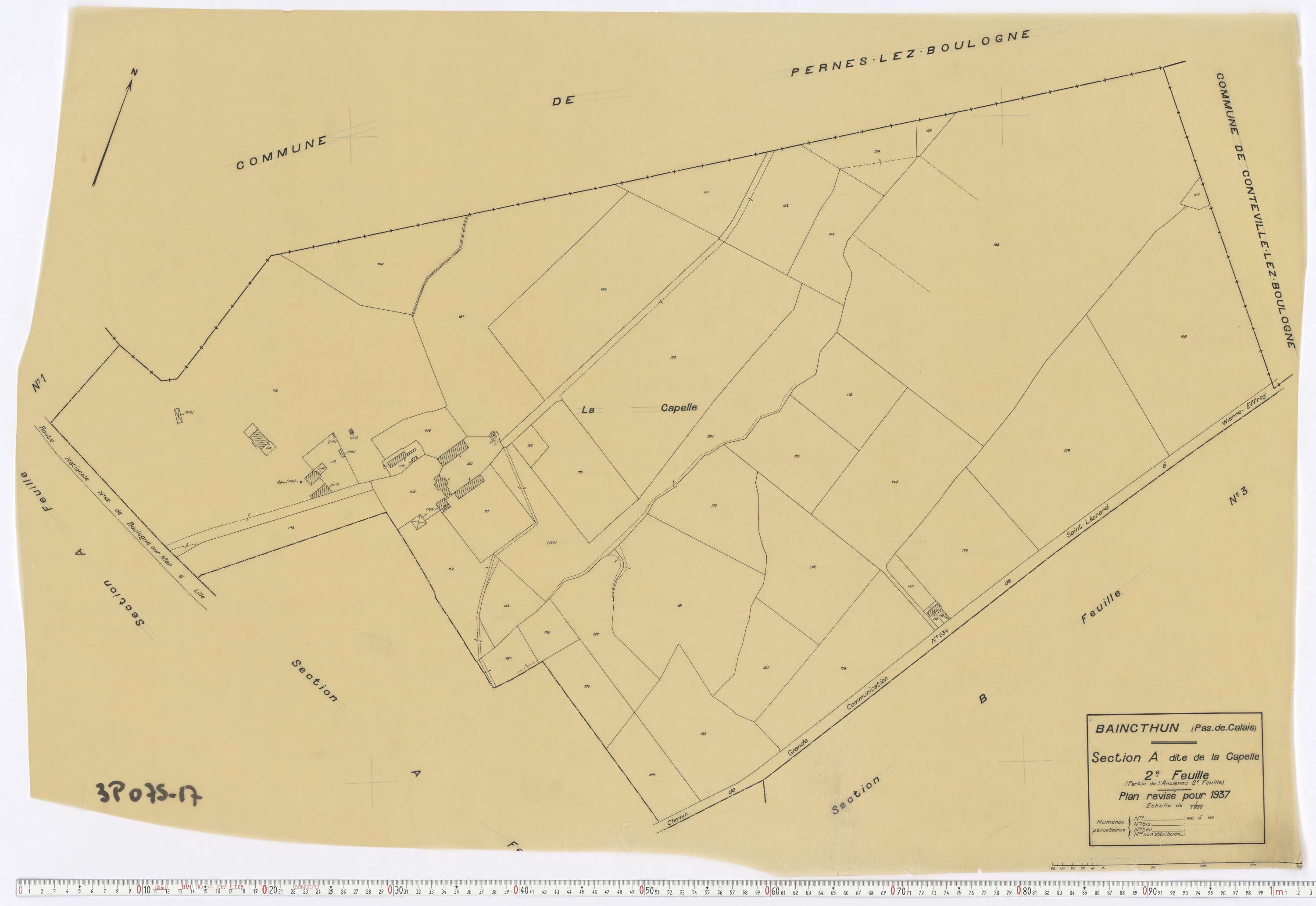 Baincthun - Section A, feuille 2.