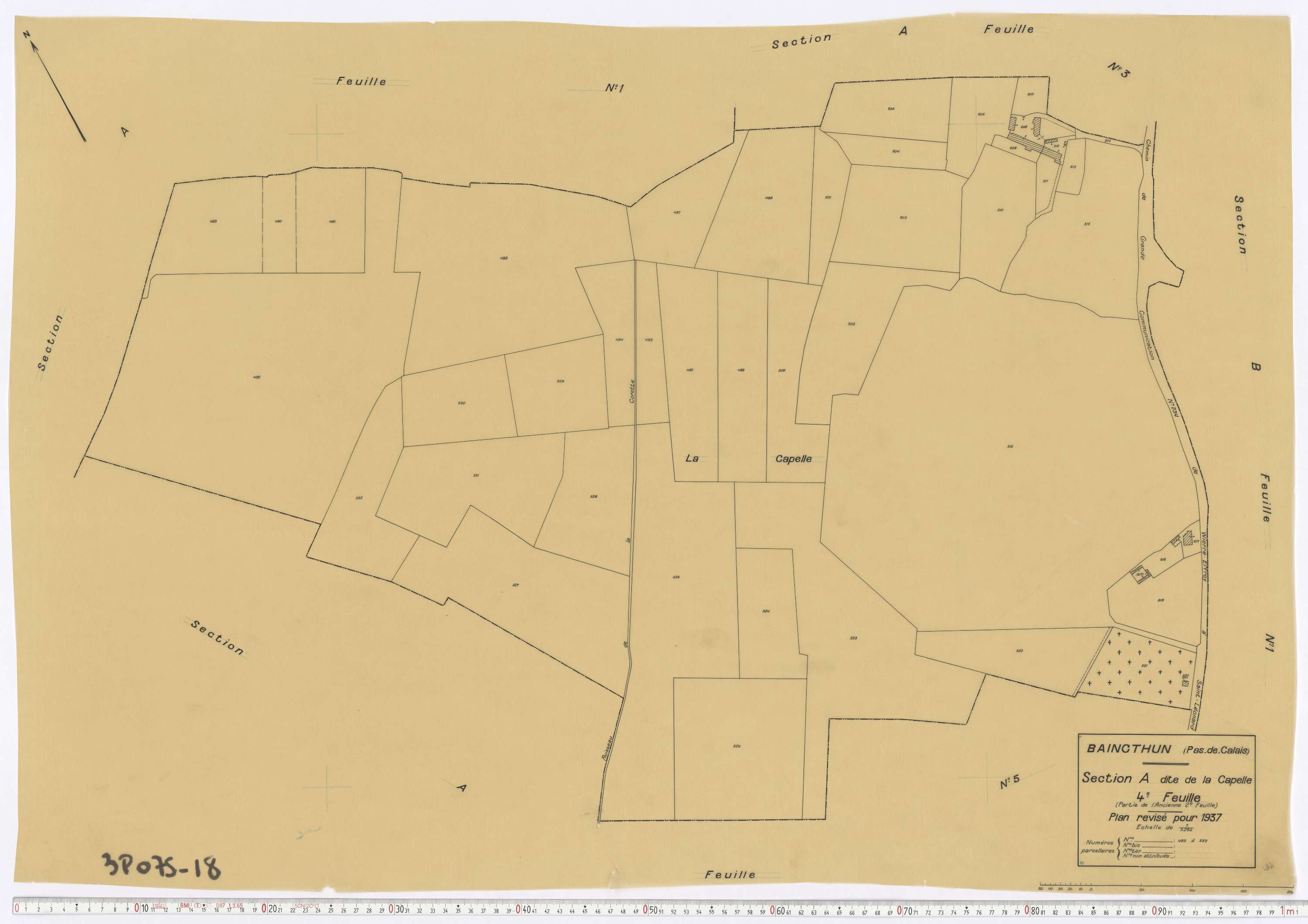 Baincthun - Section A, feuille 4.
