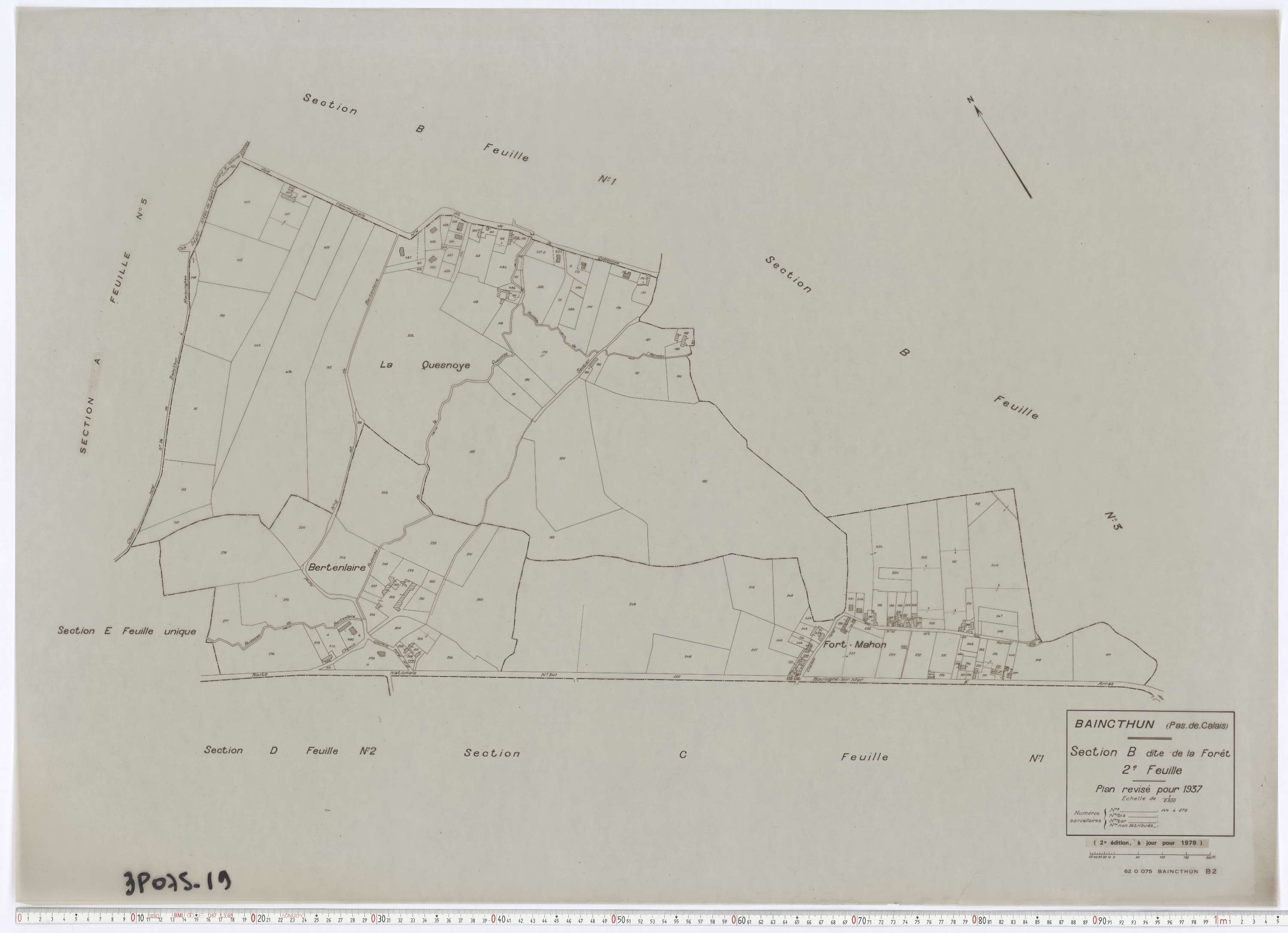 Baincthun - Section B, feuille 2.