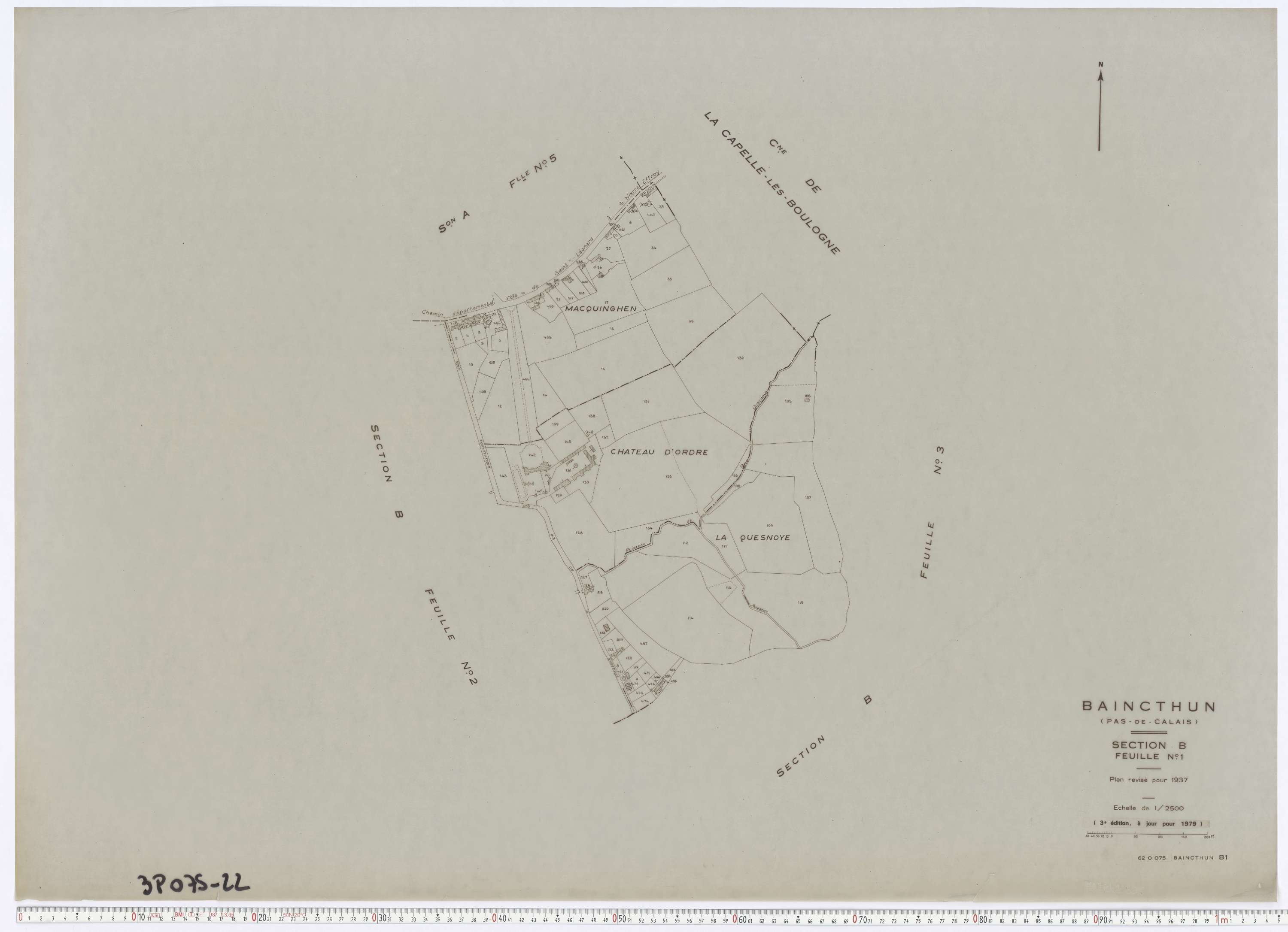 Baincthun - Section B, feuille 1.