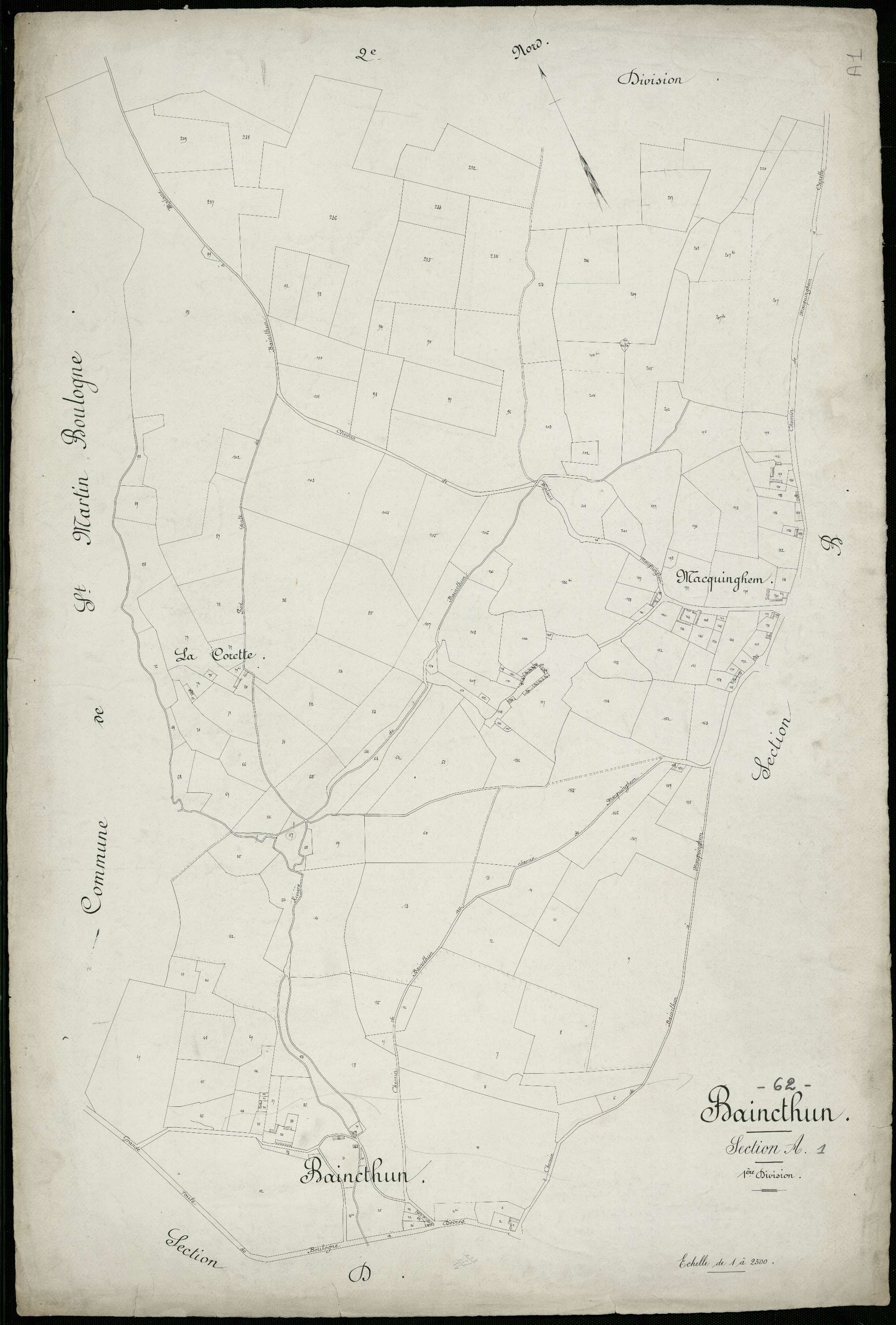 Baincthun - Section A, 1re feuille