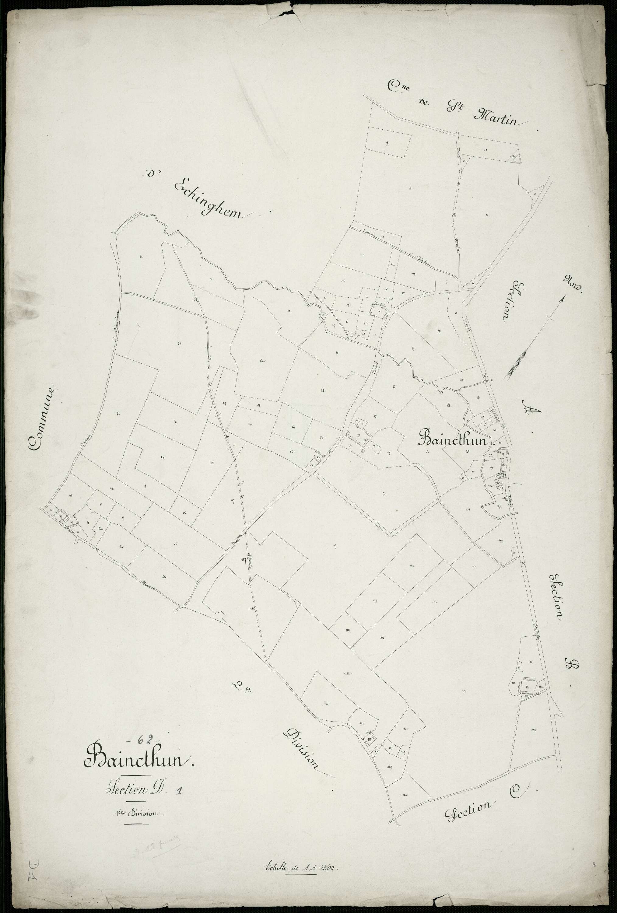 Baincthun - Section D, 1re feuille