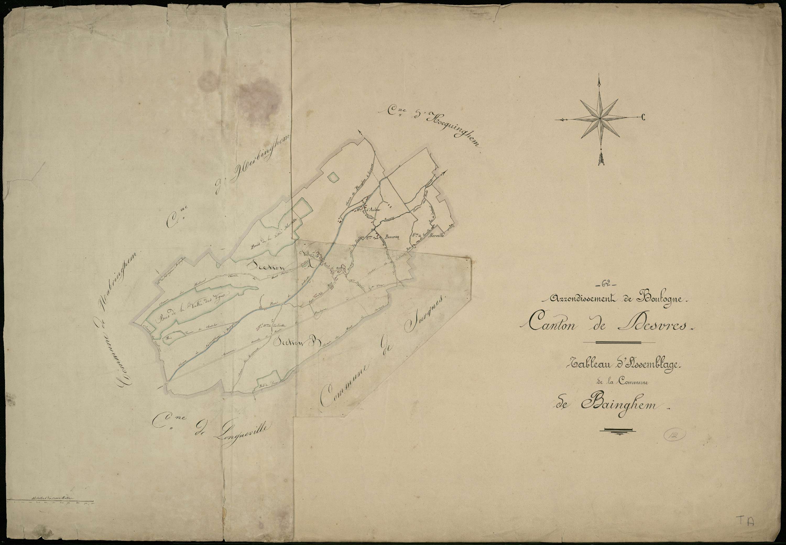 Bainghen - Tableau d'assemblage
