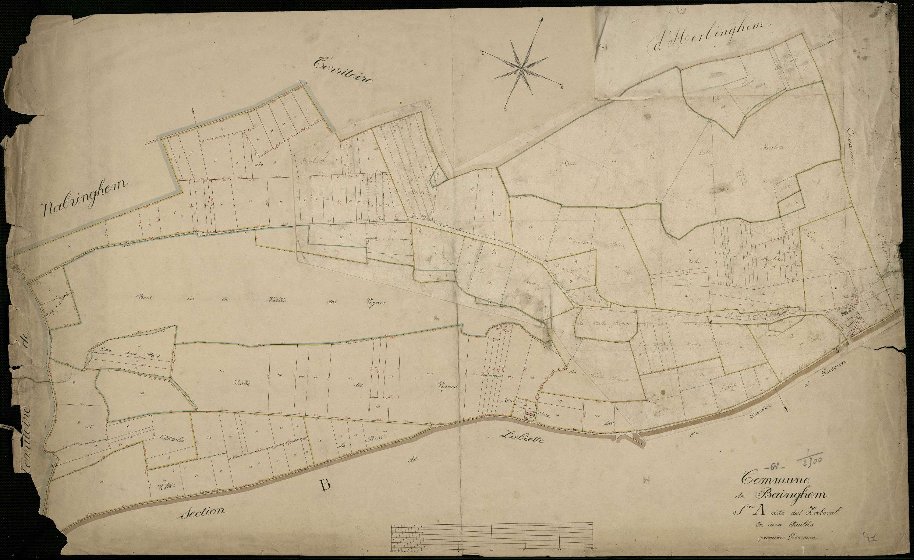 Bainghen - Section A, 1re feuille