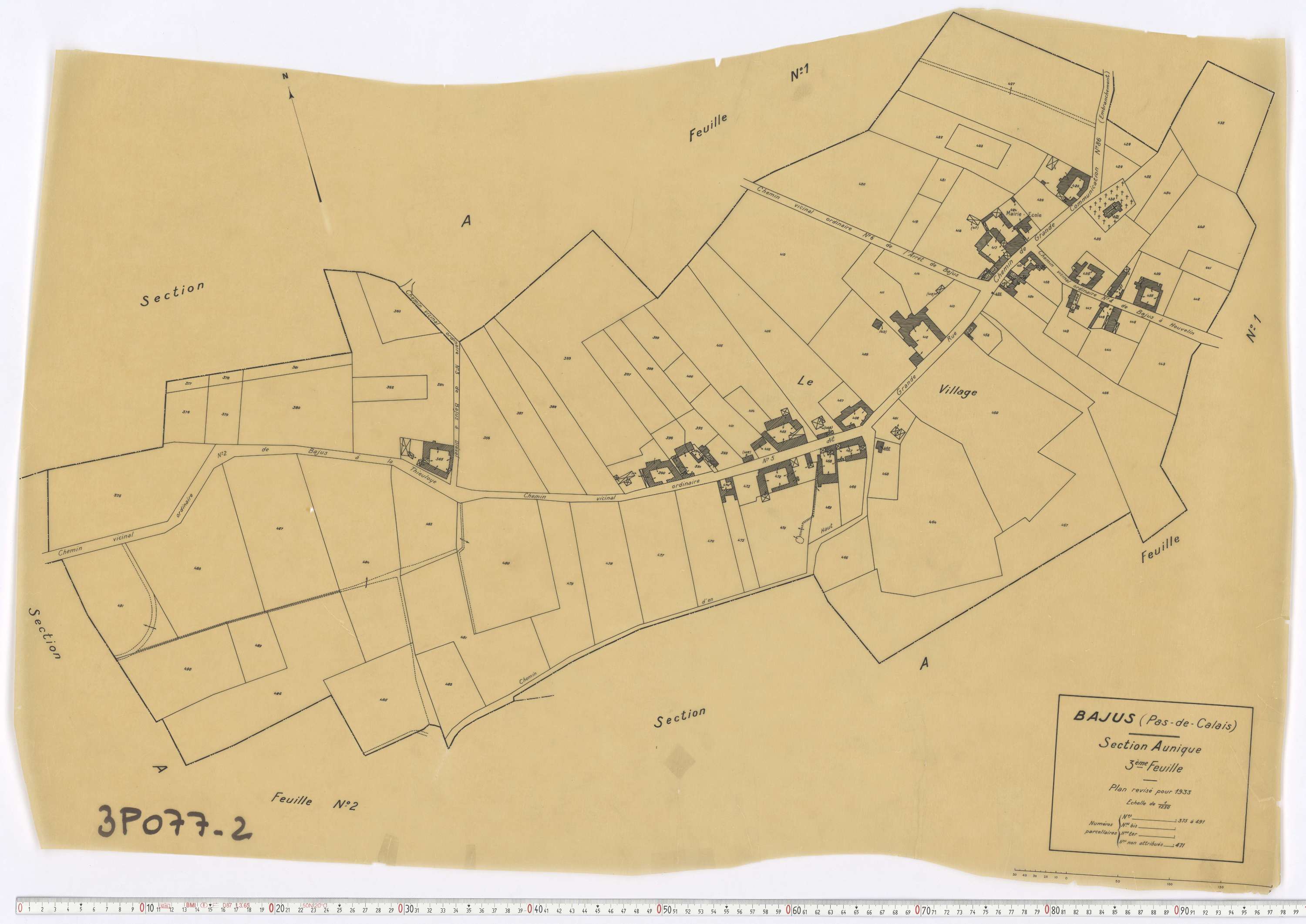 Bajus - Section A, feuille 3.