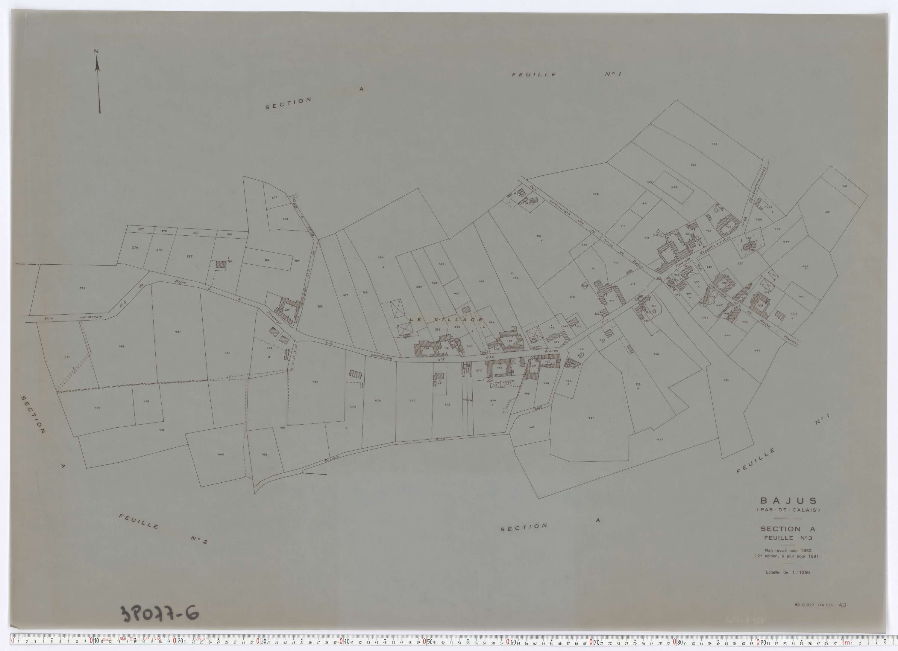 Bajus - Section A, feuille 3.