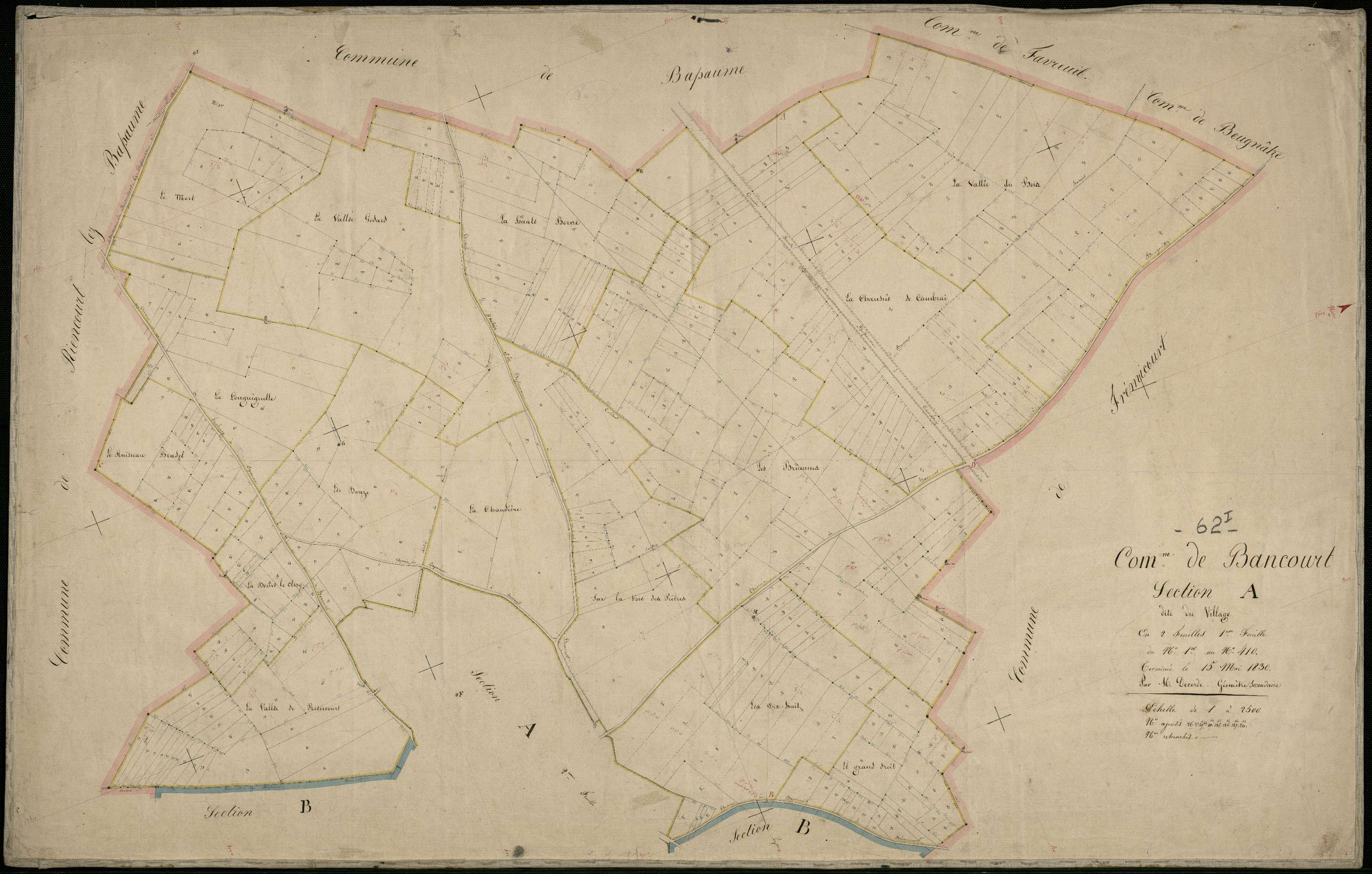 Bancourt - Section A, 1re feuille