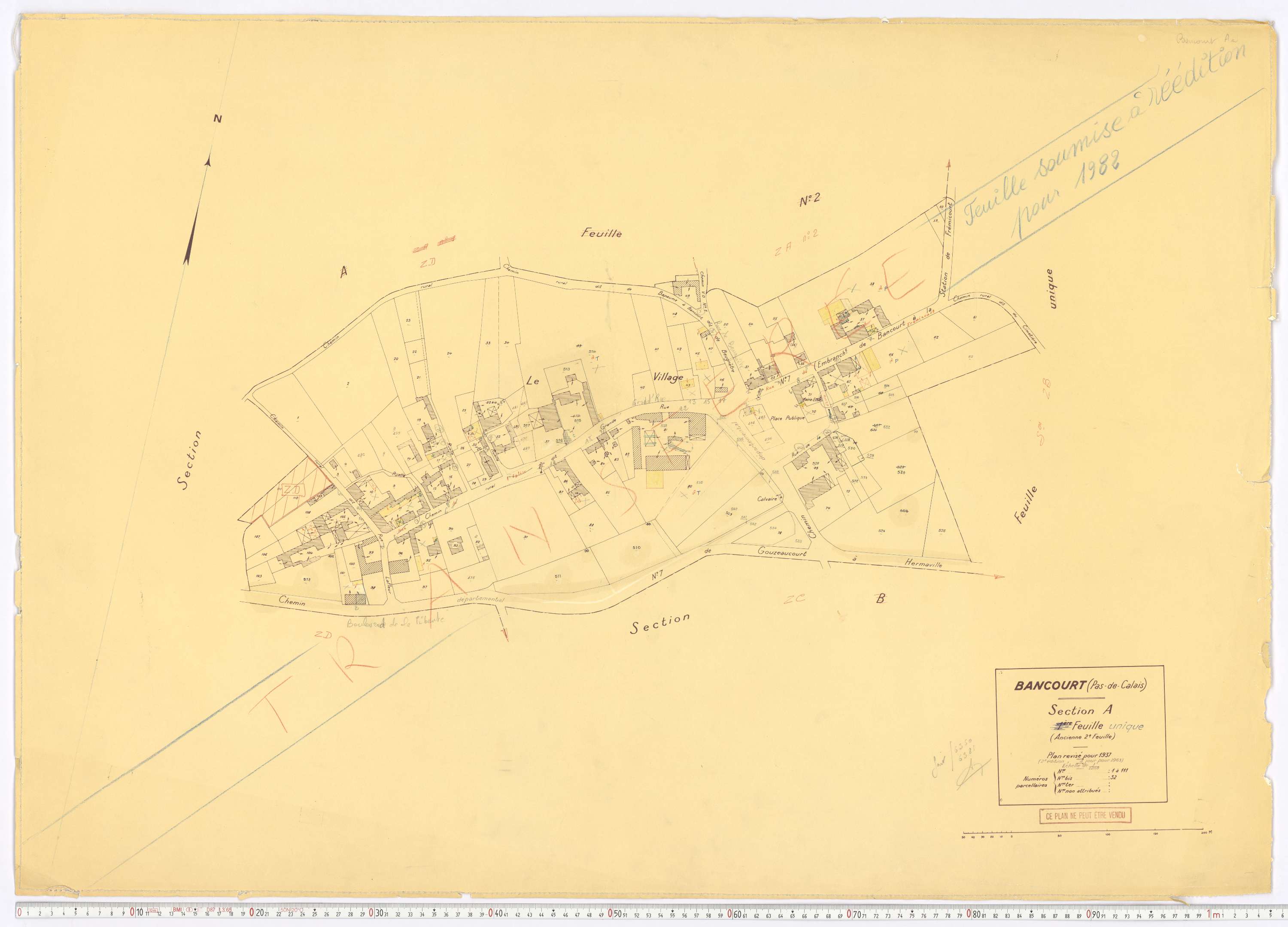Bancourt - Section A, feuille 1.
